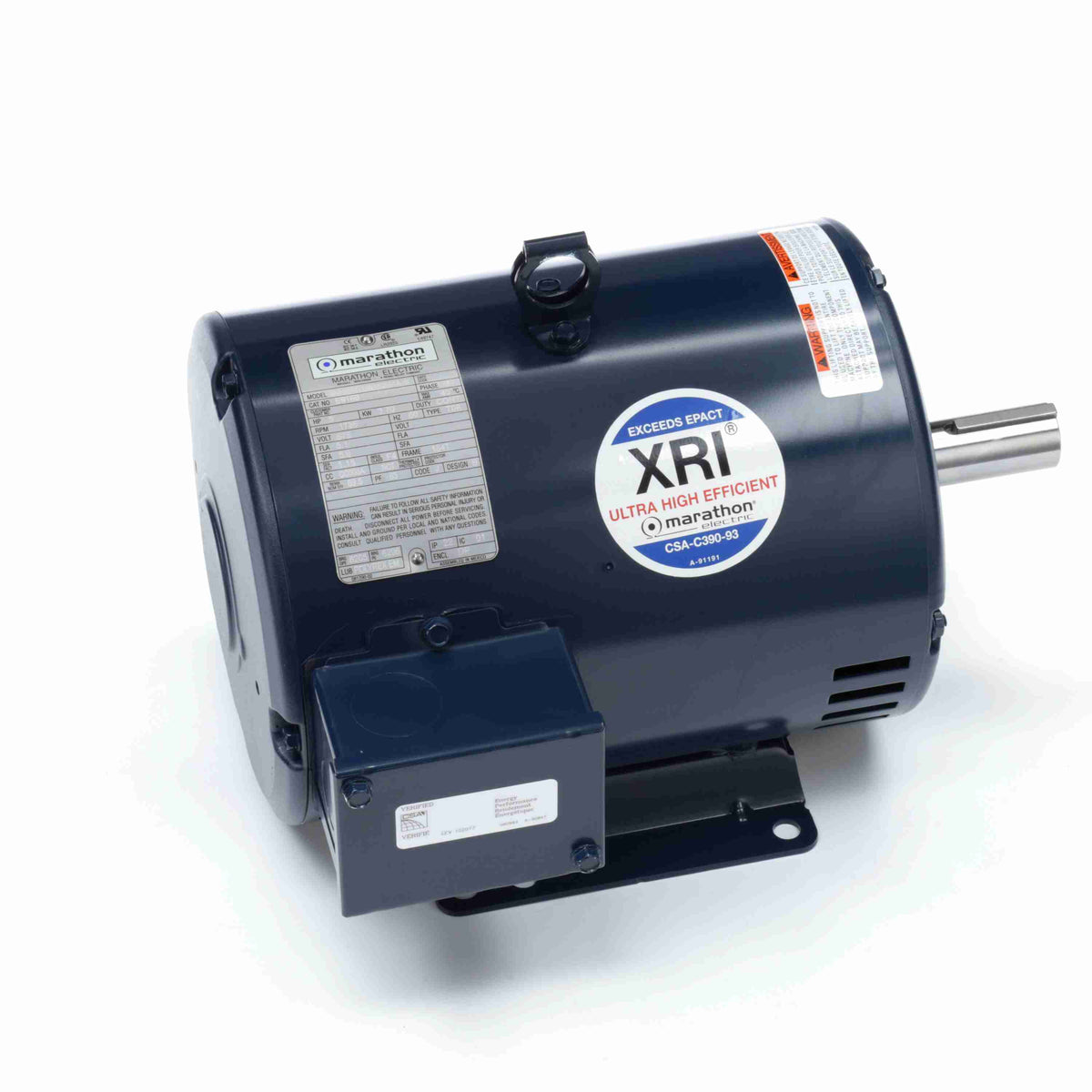 Marathon Electric General Purpose Motor, 7.50 HP, 3 Ph, 60 Hz, 230/460 V, 900 RPM, 256T Frame, DP