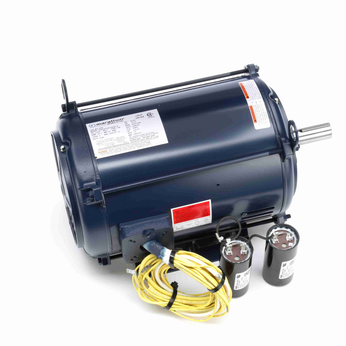 Marathon Electric Crop Dryer Motor, 10 & 15 HP, 1 Ph, 60 & 60 Hz, 230 & 230 V, 3600 & 3600 RPM, 215TZ Frame, DP