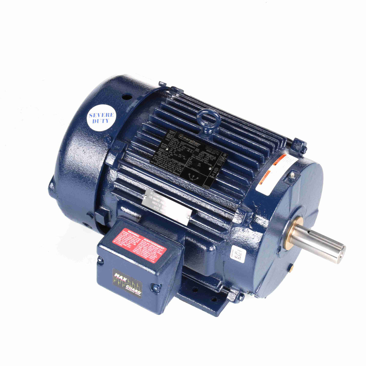Marathon Electric Severe Duty Motor, 3 HP, 3 Ph, 60 Hz, 460 V, 900 RPM, 215T Frame, TEFC
