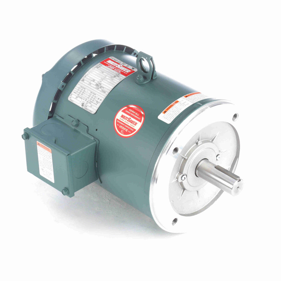 Marathon Electric General Purpose Motor, 3 HP, 3 Ph, 60 Hz, 230/460 V, 1800 & 1800 RPM, 182TC Frame, TEFC