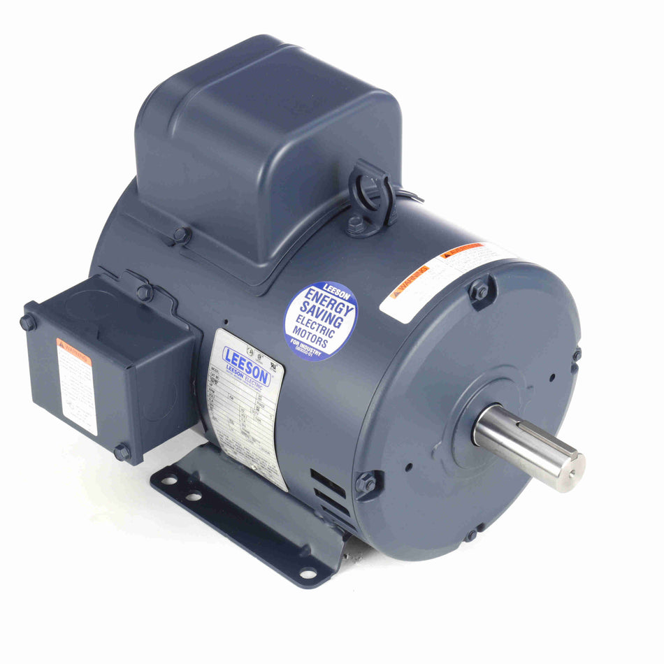 Marathon Electric Air Compressor Motor, 3 HP, 1 Ph, 60 Hz, 115/208-230 V, 1800 & 1800 RPM, 184T Frame, DP