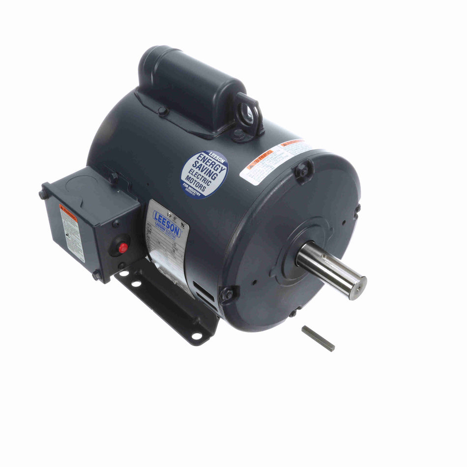 Marathon Electric Air Compressor Motor, 2 HP, 1 Ph, 60 Hz, 115/208-230 V, 1800 & 1800 RPM, 182T Frame, DP