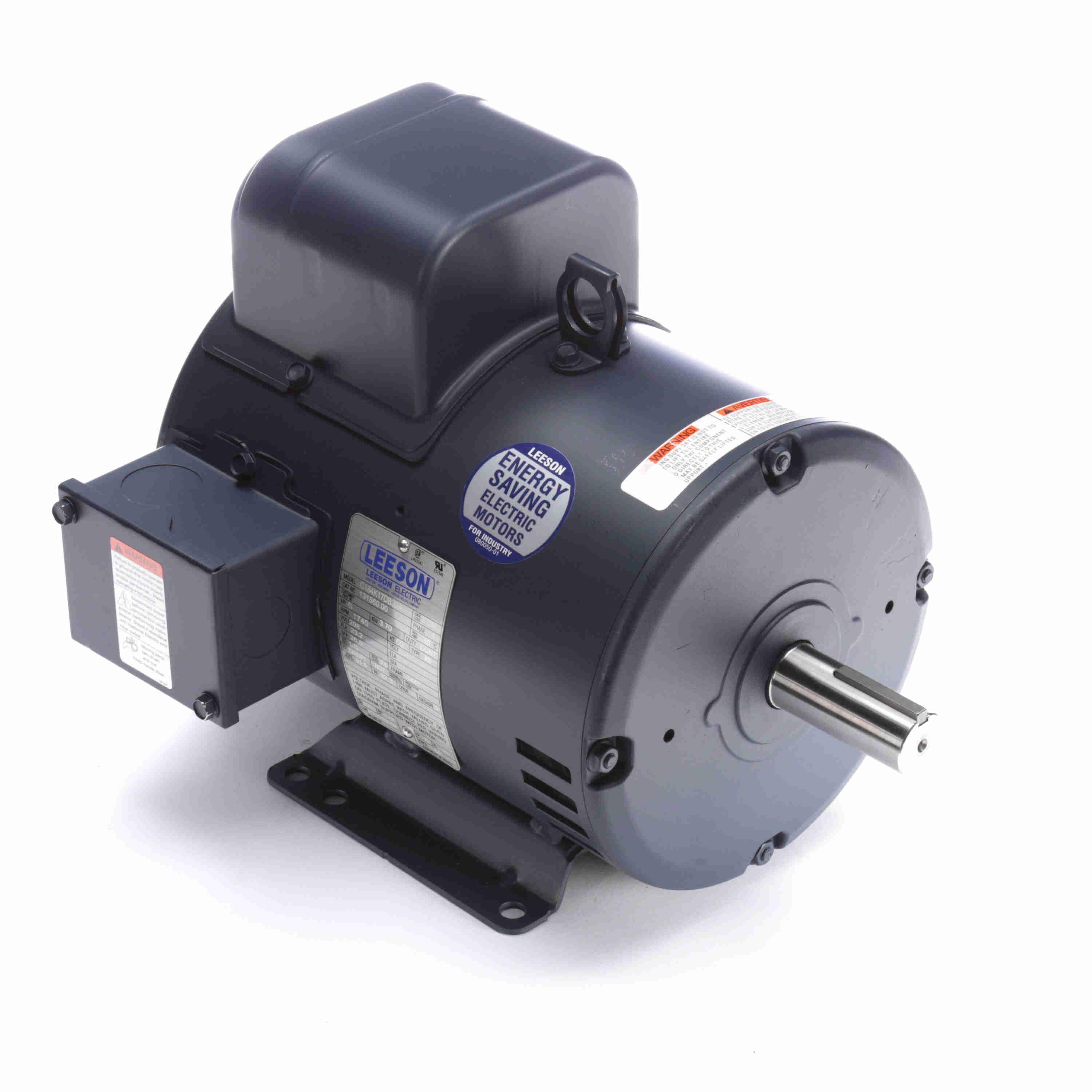 Marathon Electric General Purpose Motor, 5 HP, 1 Ph, 60 Hz, 208 V, 1800 & 1800 RPM, 184T Frame, DP