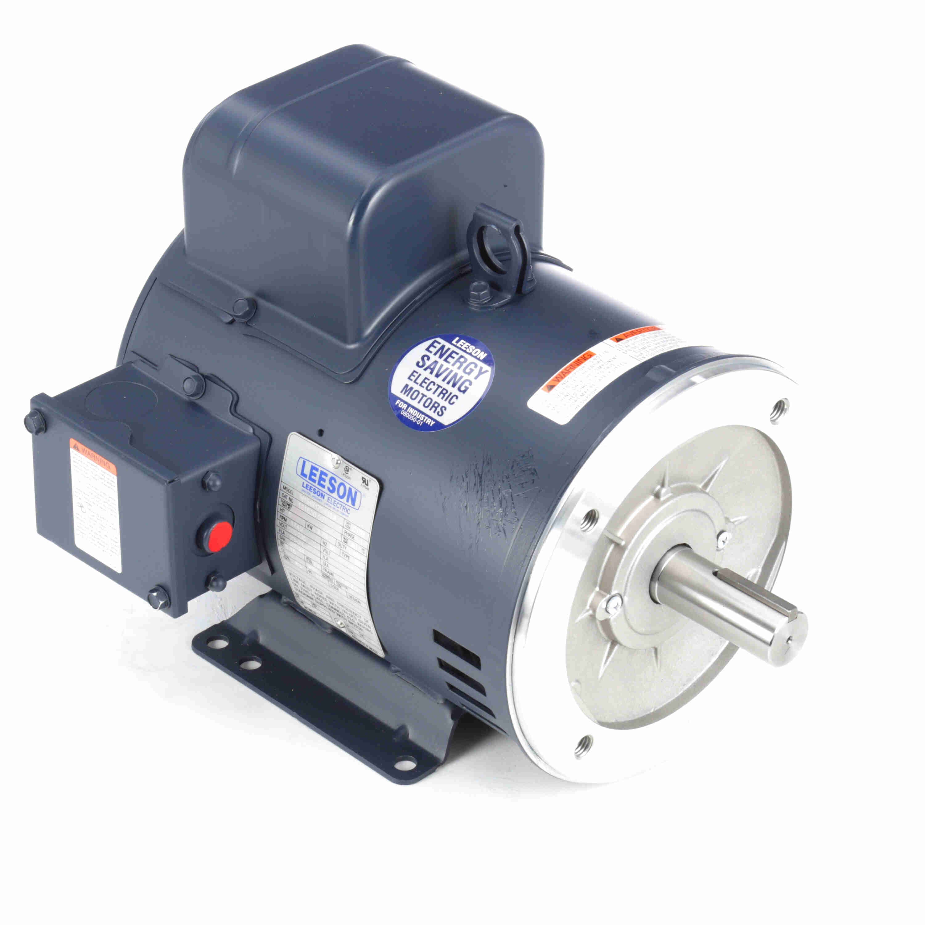 Marathon Electric Air Compressor Motor, 5 HP, 1 Ph, 60 Hz, 208-230 V, 1800 & 1800 RPM, 184TC Frame, DP