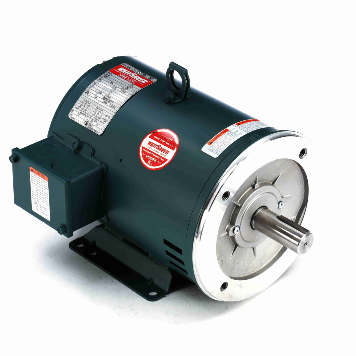 Marathon Electric General Purpose Motor, 3 HP, 3 Ph, 60 Hz, 230/460 V, 900 & 900 RPM, 215T Frame, TEFC