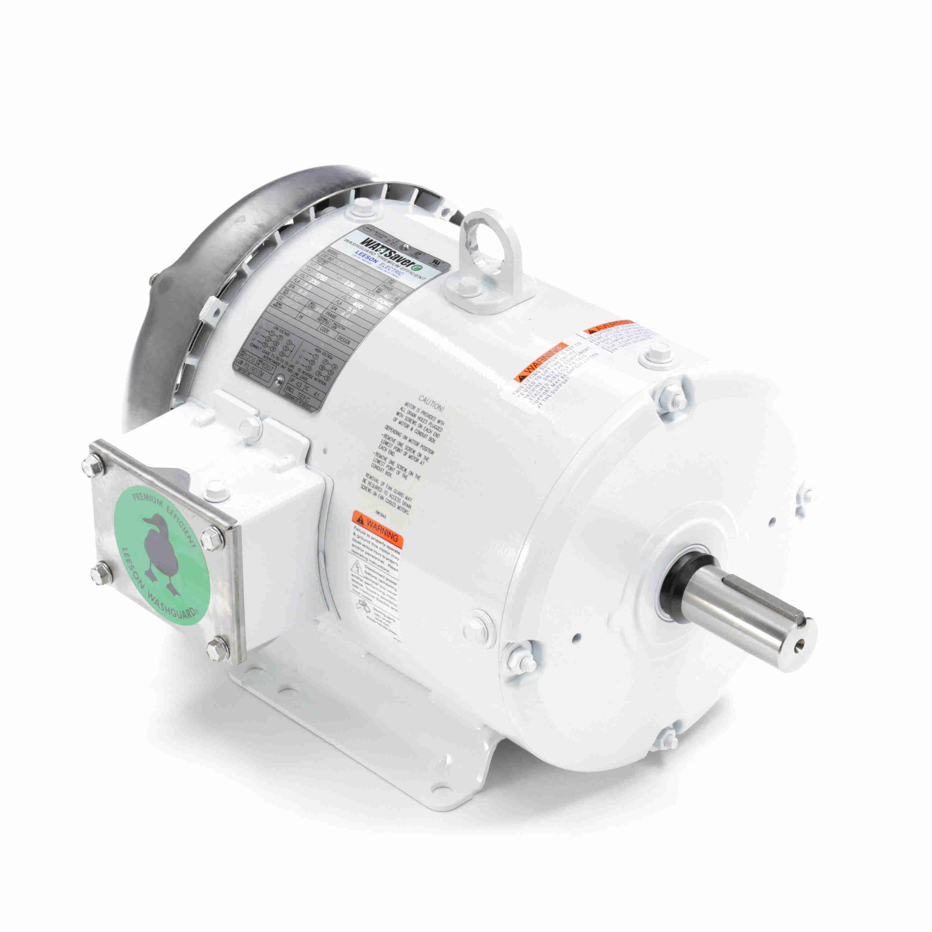 Marathon Electric General Purpose Motor, 3 HP, 3 Ph, 60 Hz, 230/460 V, 1800 & 1800 RPM, 182T Frame, TEFC