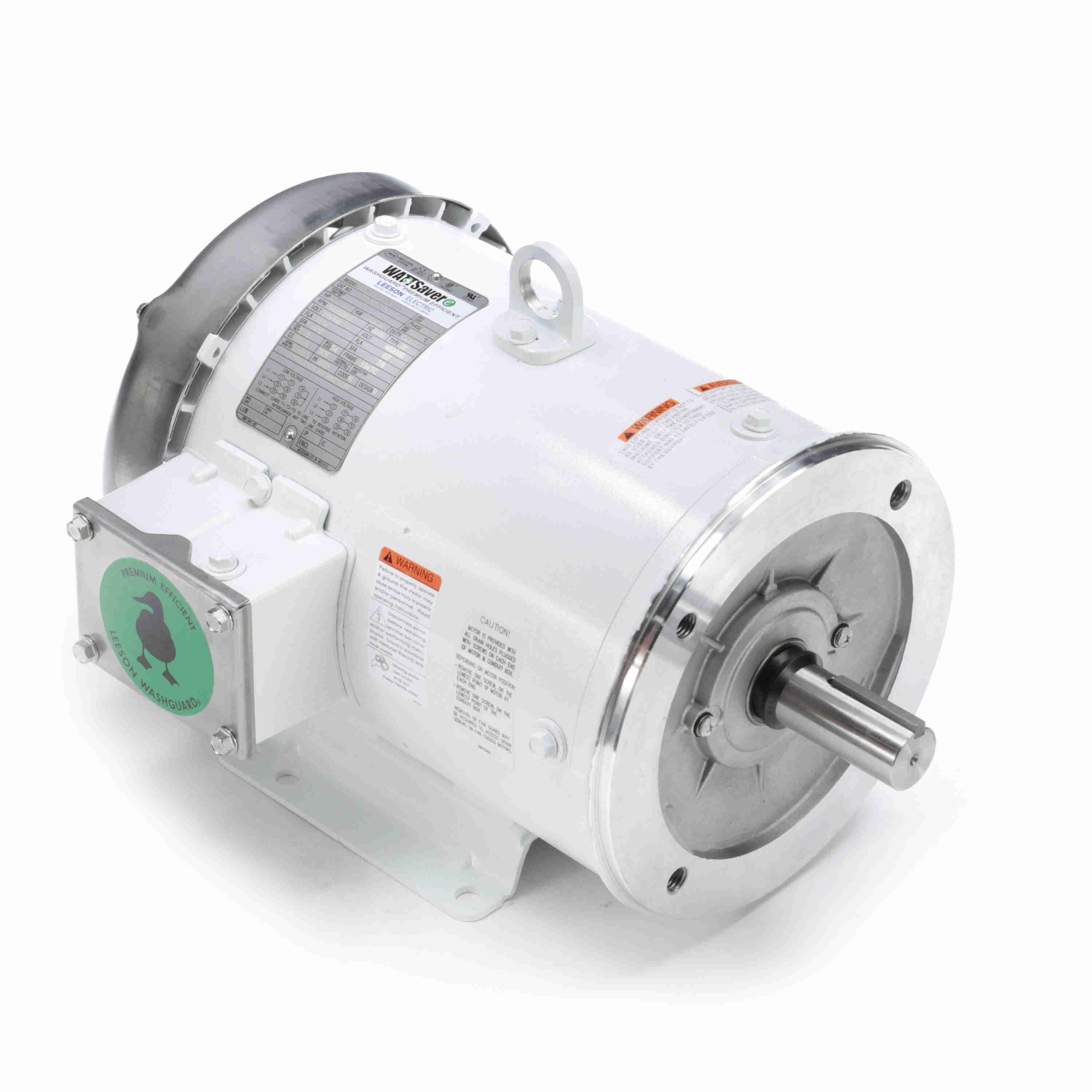 Marathon Electric General Purpose Motor, 5 & 3 HP, 3 Ph, 60 & 50 Hz, 230/460 & 190/380 V, 3600 & 3000 RPM, 184TC Frame, TEFC