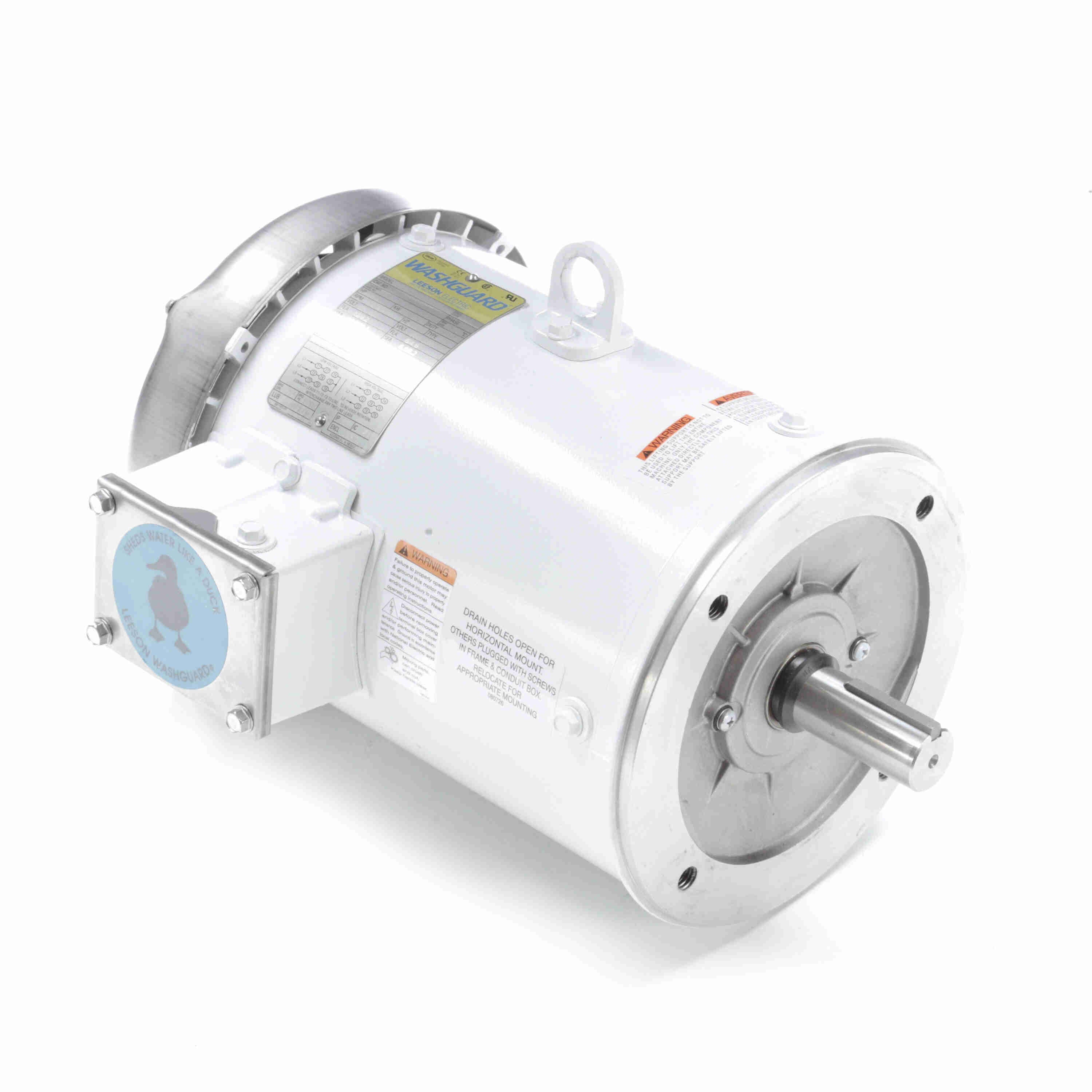 Marathon Electric General Purpose Motor, 5 & 3 HP, 3 Ph, 60 & 50 Hz, 230/460 & 190/380 V, 3600 & 3000 RPM, 184TC Frame, TEFC