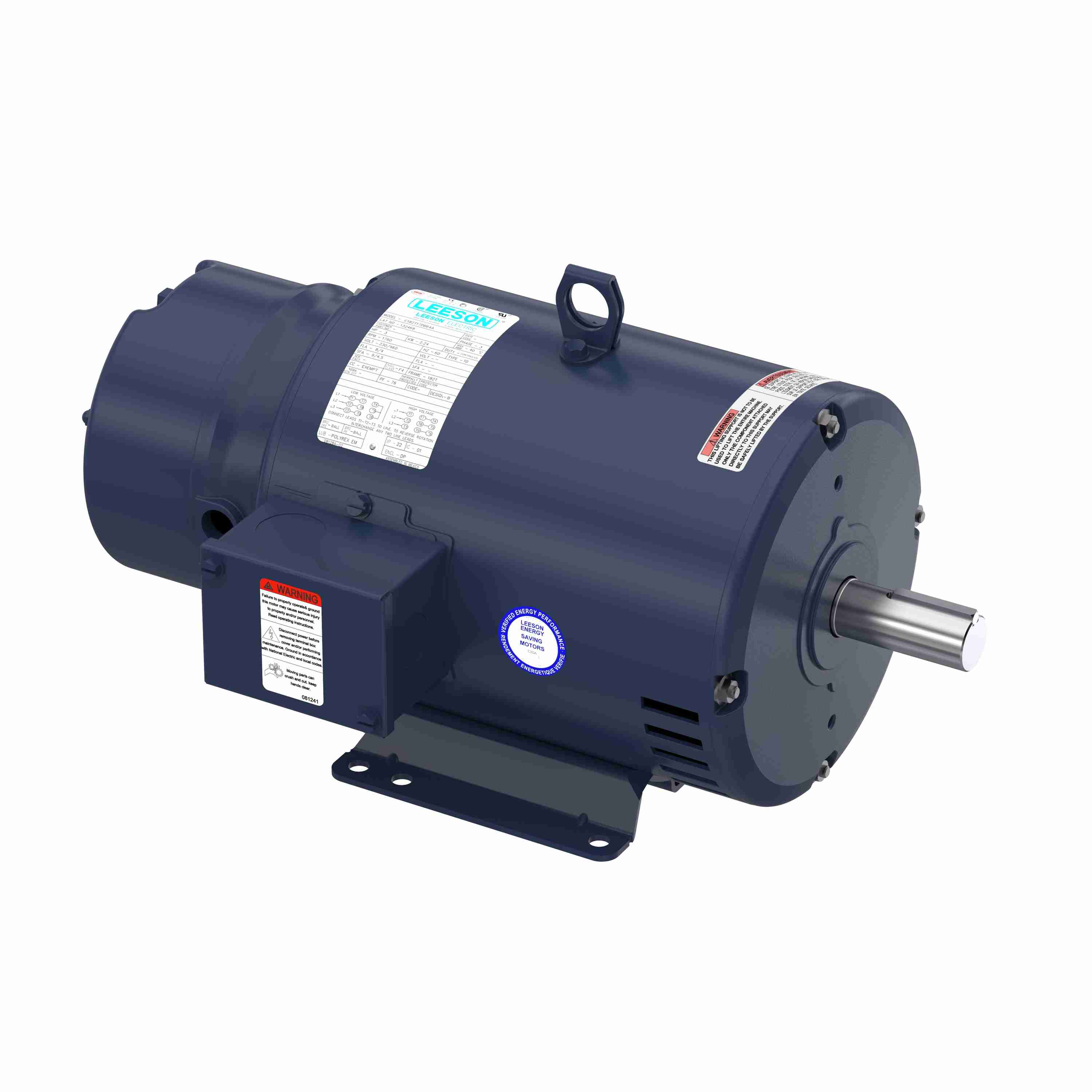 Marathon Electric Brake Motor, 3 HP, 3 Ph, 60 Hz, 230/460 V, 1800 & 1800 RPM, 182T Frame, DP