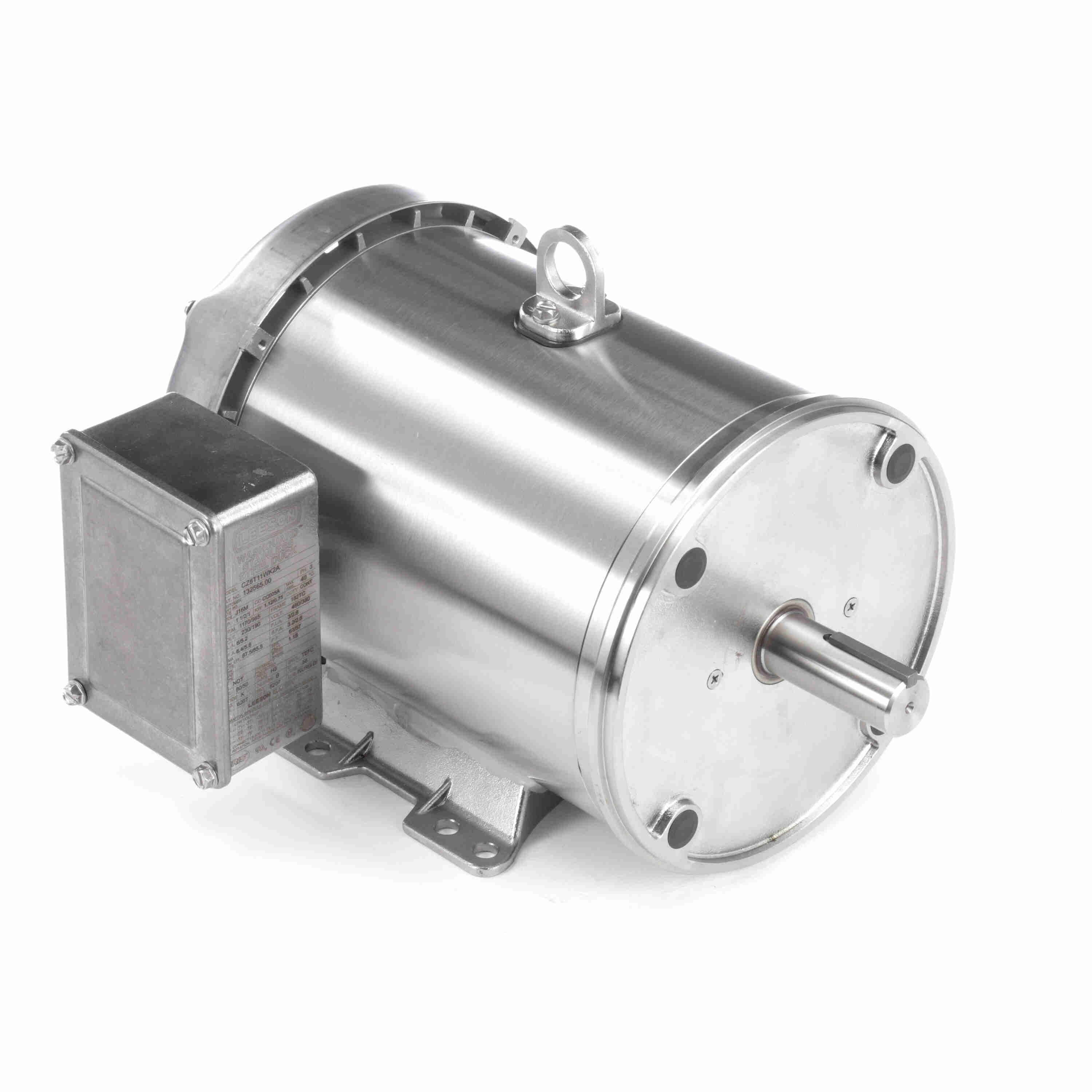 Marathon Electric General Purpose Motor, 1.50 & 1 HP, 3 Ph, 60 & 50 Hz, 230/460 & 190/380 V, 1200 & 1000 RPM, 182TC Frame, TEFC
