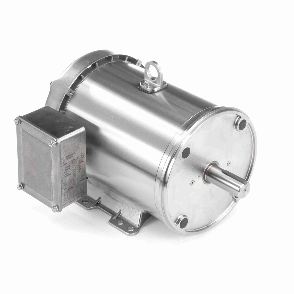 Marathon Electric General Purpose Motor, 1.50 & 1 HP, 3 Ph, 60 & 50 Hz, 230/460 & 190/380 V, 1200 & 1000 RPM, 182TC Frame, TEFC