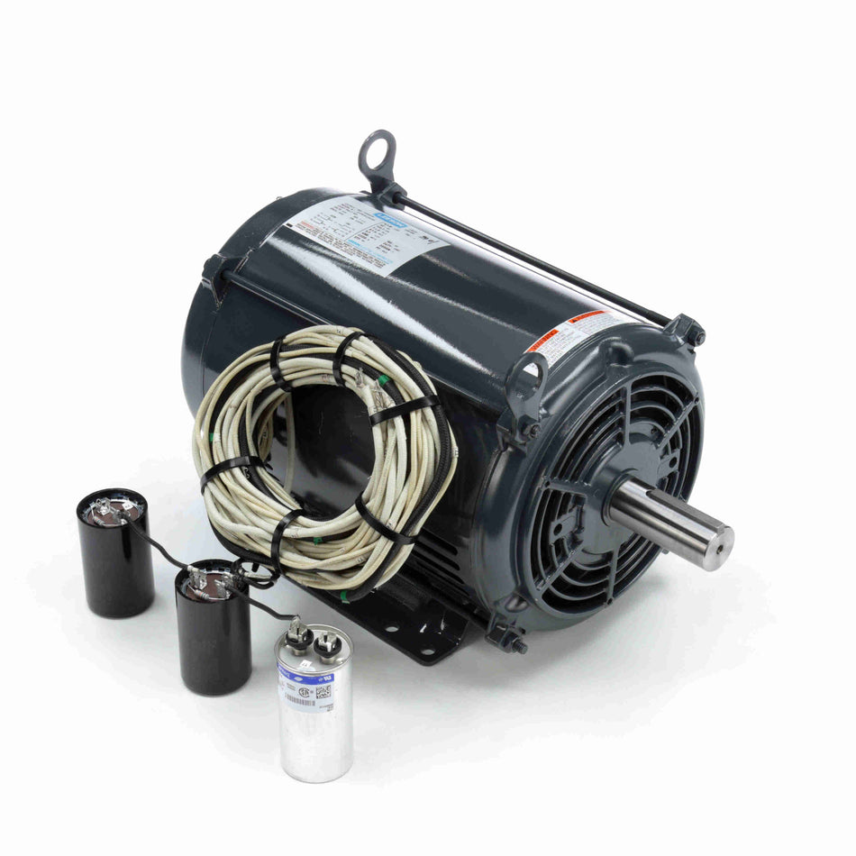 Marathon Electric Agricultural Motor, 7.50 HP, 1 Ph, 60 Hz, 230 V, 1800 & 1800 RPM, 215TVZ Frame, DPAO