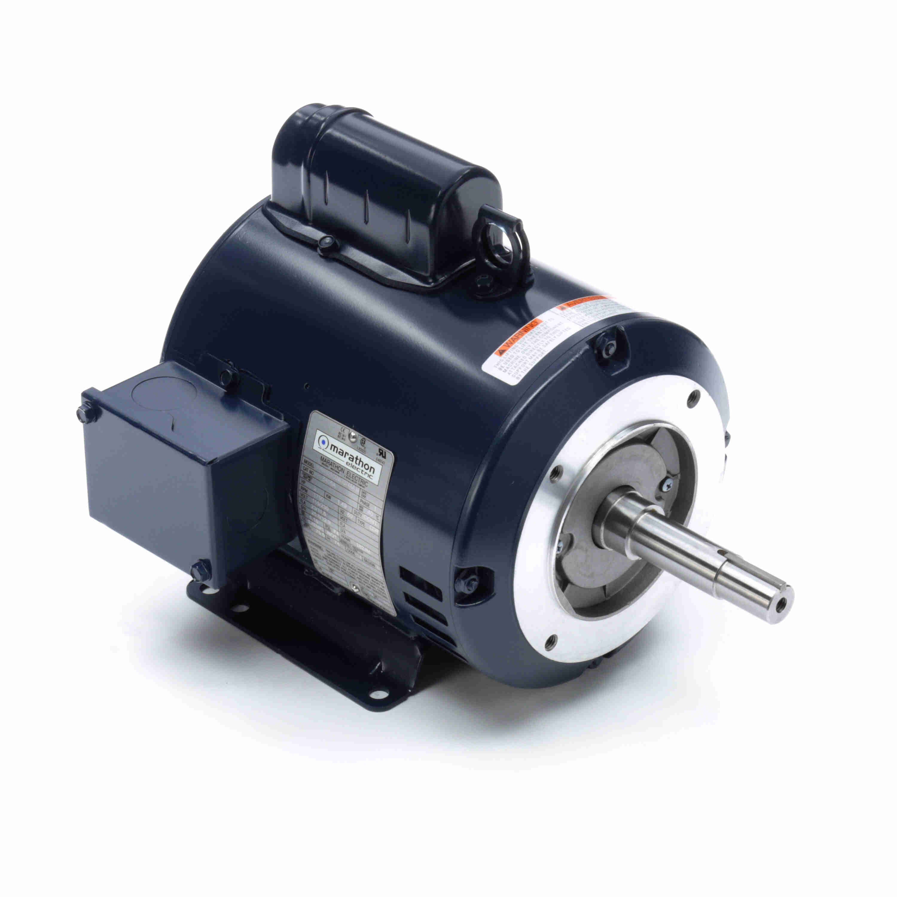 Marathon Electric Close-Coupled Pump Motor, 2 HP, 1 Ph, 60 Hz, 115/230 V, 1800 RPM, 182JM Frame, DP