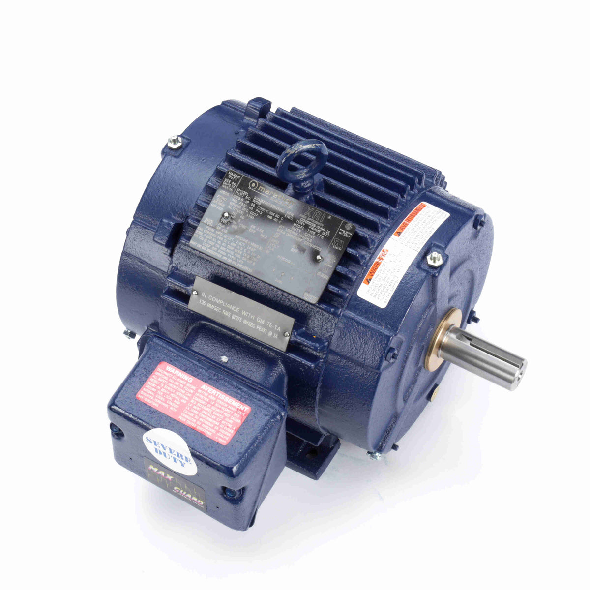 Marathon Electric Severe Duty Motor, 3 HP, 3 Ph, 60 Hz, 460 V, 1800 RPM, 182T Frame, TENV