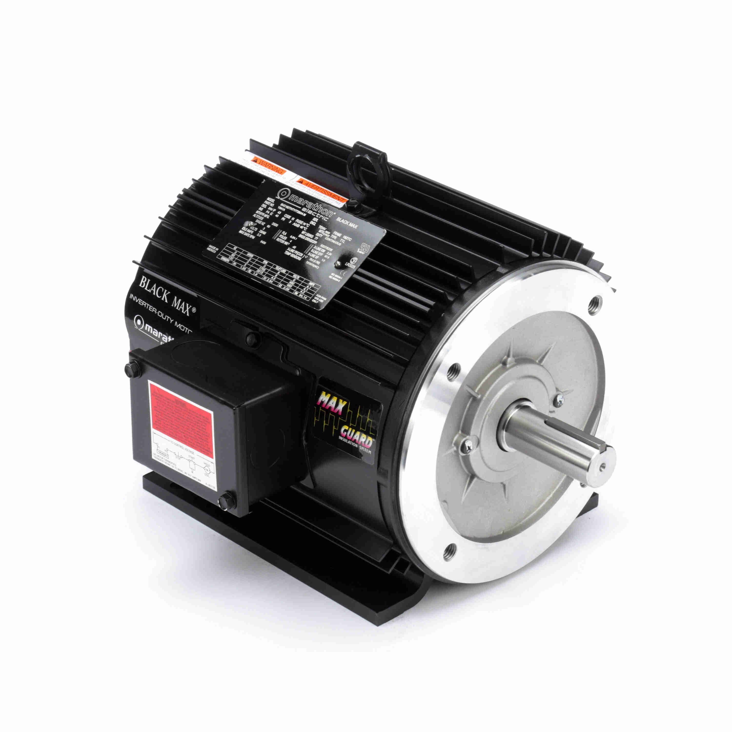 Marathon Electric Speed Ratio Motor, 3 HP, 3 Ph, 60 Hz, 230/460 V, 1800 & 1800 RPM, 182TC Frame, TENV