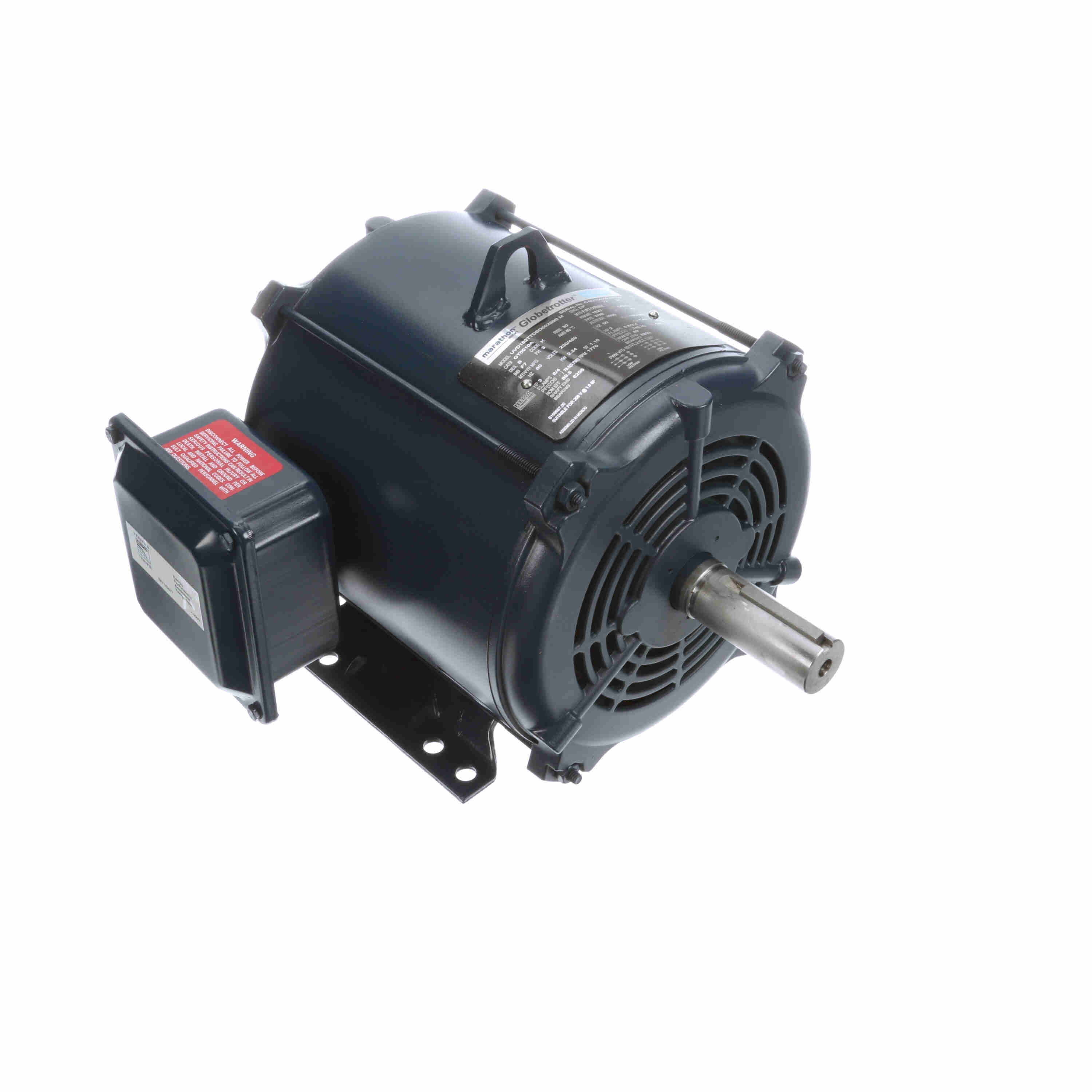 Marathon Electric General Purpose Motor, 3 & 2 HP, 3 Ph, 60 & 50 Hz, 230/460 & 190/380 V, 1800 & 1500 RPM, 182T Frame, DP