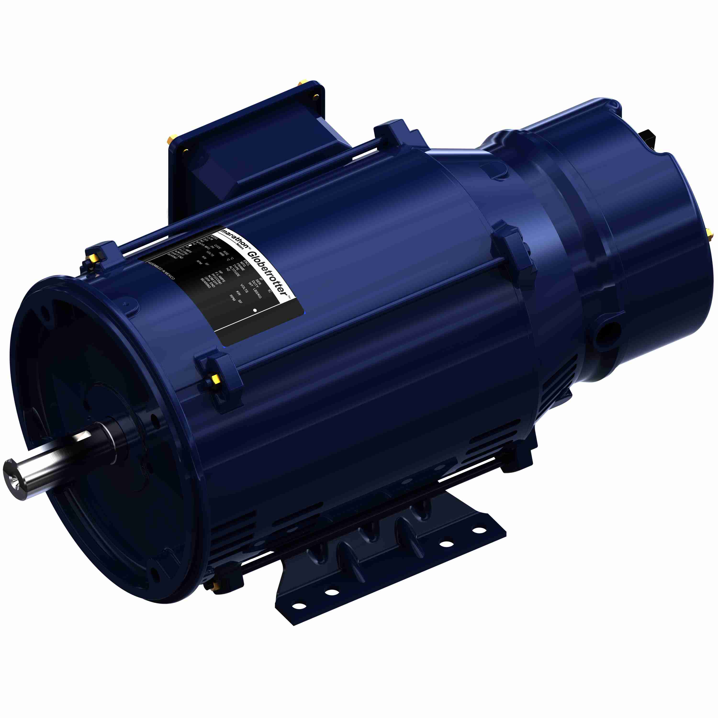 Marathon Electric Brake Motor, 3 & 2 HP, 3 Ph, 60 & 50 Hz, 208-230/460 & 190/380 V, 1800 & 1500 RPM, 182TC Frame, DP