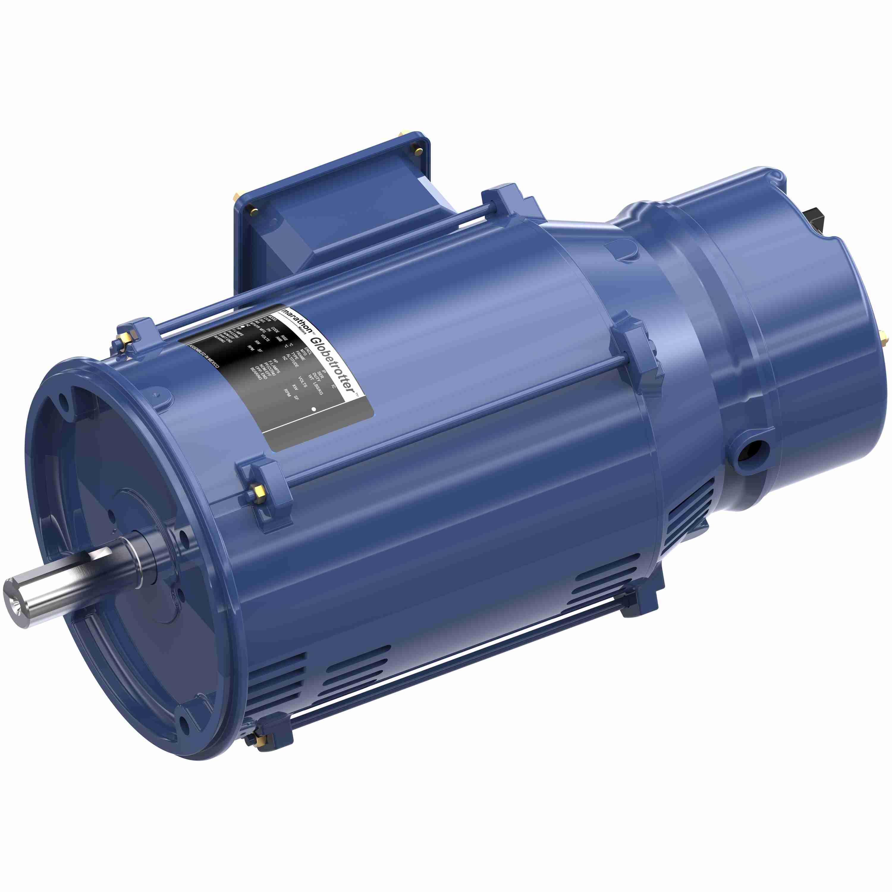 Marathon Electric Brake Motor, 3 & 2 HP, 3 Ph, 60 & 50 Hz, 230/460 & 190/380 V, 1800 & 1500 RPM, 182TC Frame, DP