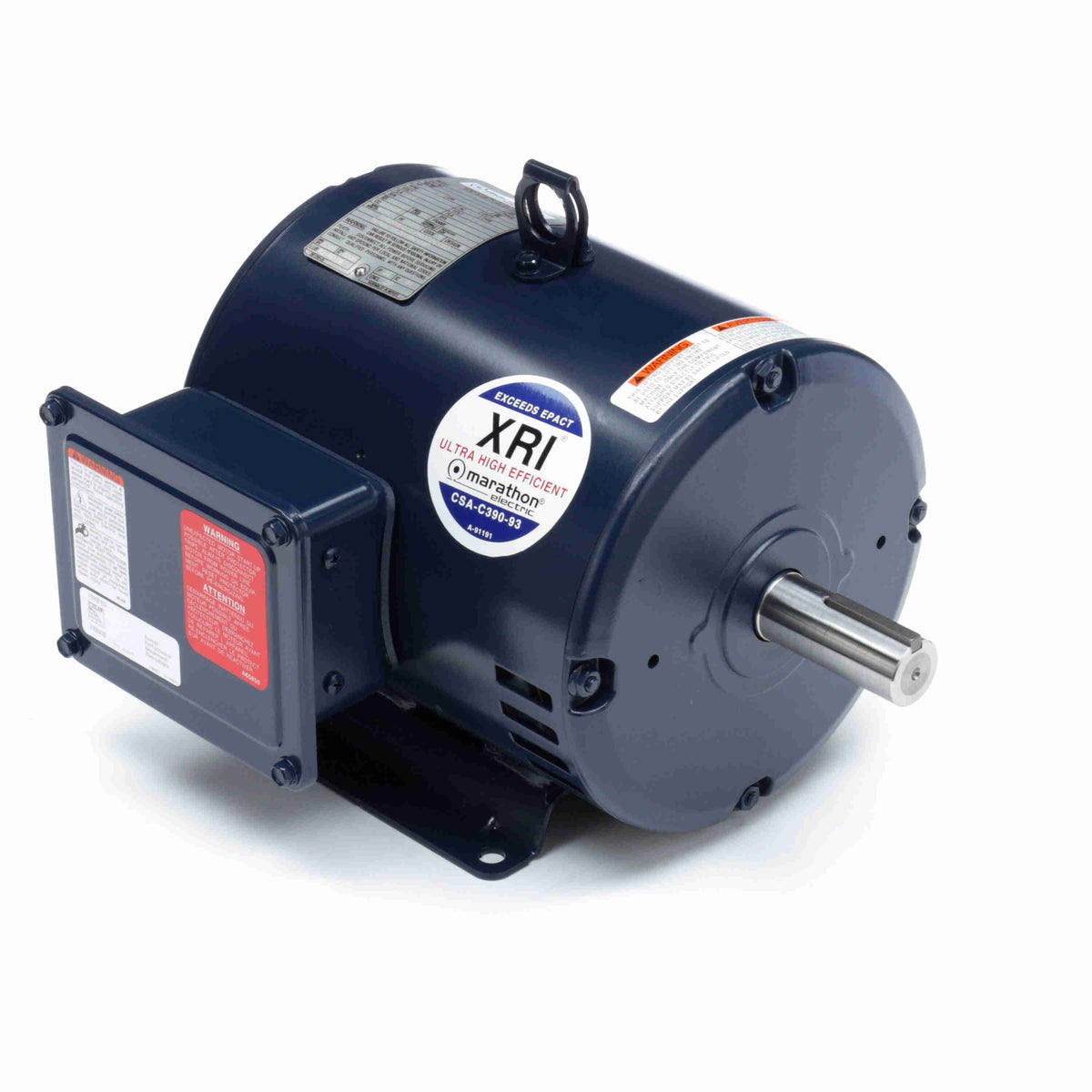 Marathon Electric General Purpose Motor, 3 & 2 HP, 3 Ph, 60 & 50 Hz, 230/460 & 190/380 V, 1800 & 1500 RPM, 182T Frame, DP
