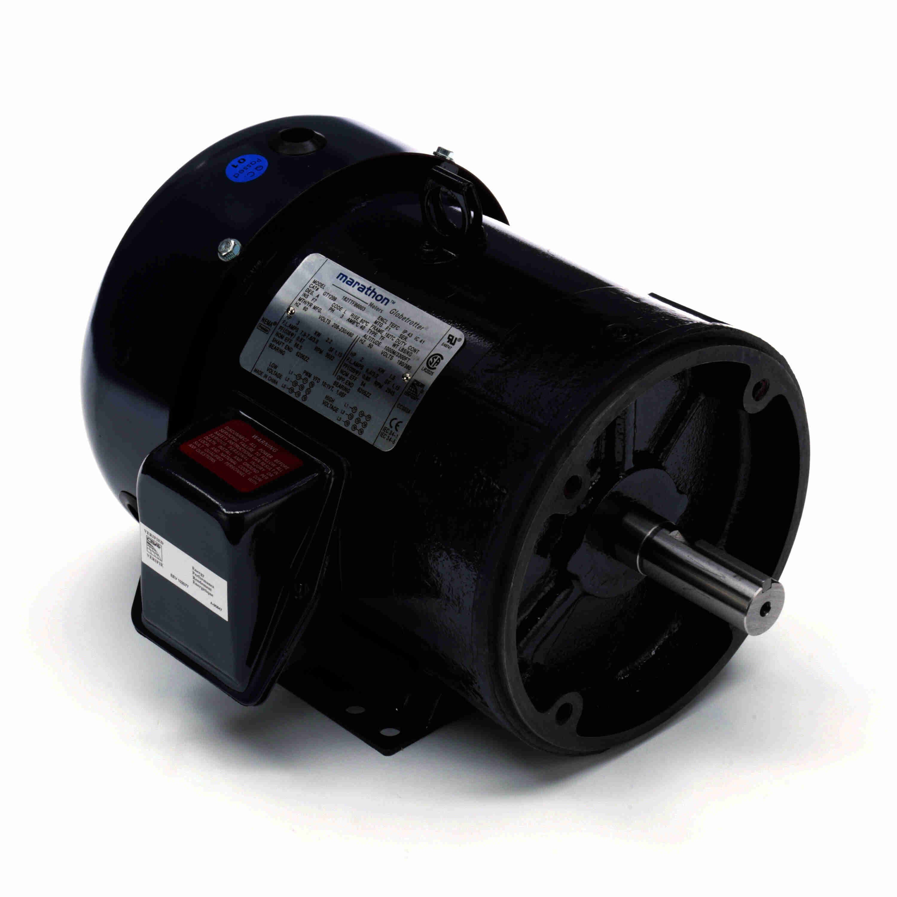 Marathon Electric Explosion Proof Motor, 7.50 HP, 3 Ph, 60 Hz, 575 V, 1800 & 1800 RPM, 213T Frame, EPFC