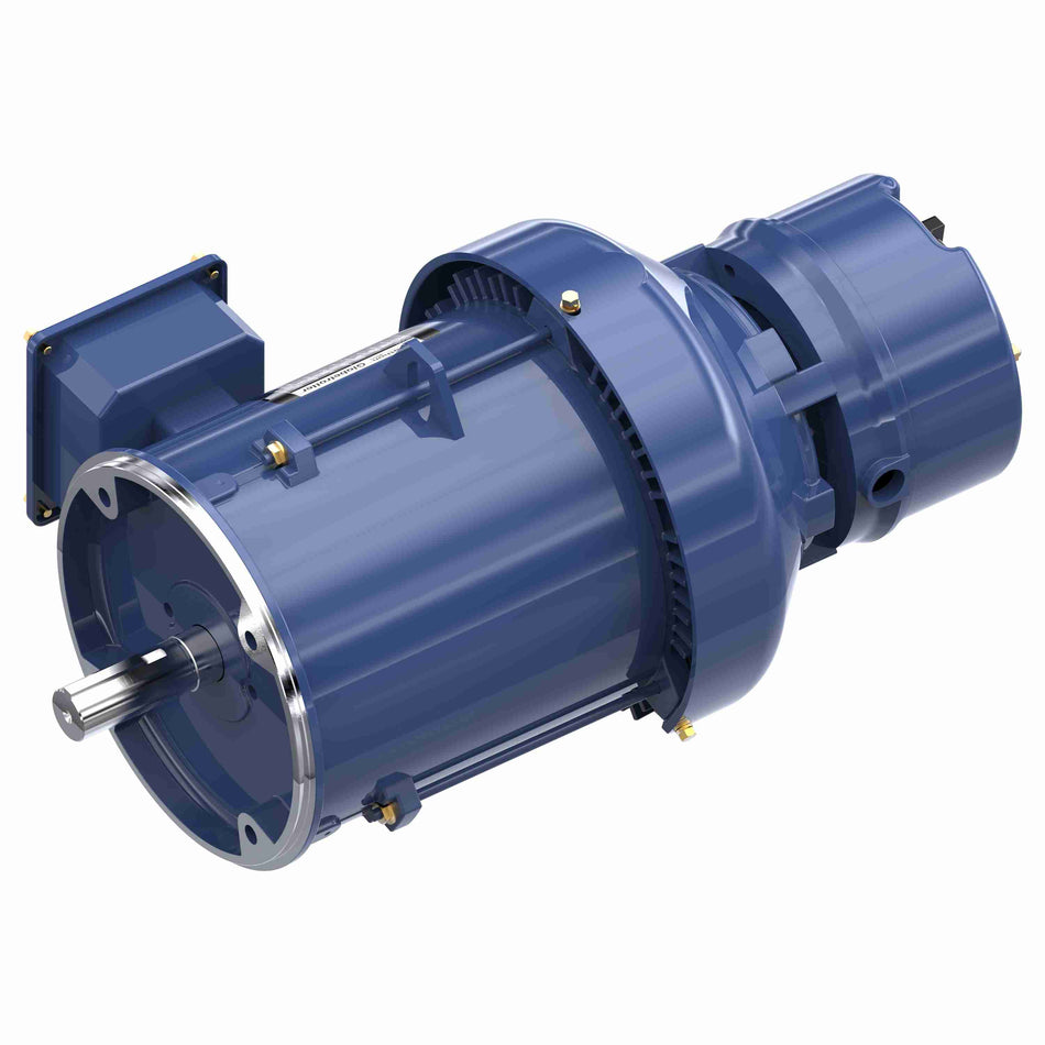 Marathon Electric Brake Motor, 3 & 2 HP, 3 Ph, 60 & 50 Hz, 230/460 & 190/380 V, 1800 & 1500 RPM, 182TC Frame, TEFC