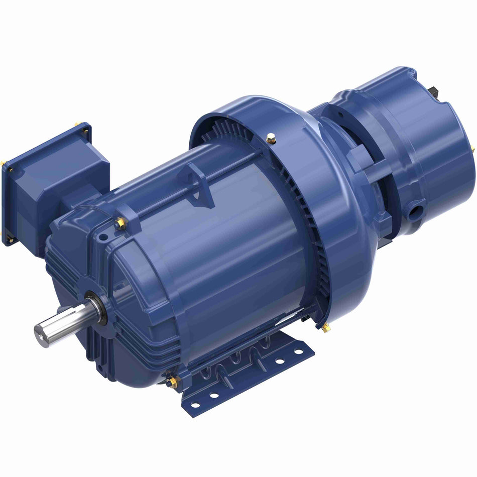 Marathon Electric Brake Motor, 5 & 3 HP, 3 Ph, 60 & 50 Hz, 230/460 & 190/380 V, 1800 & 1500 RPM, 184T Frame, TEFC