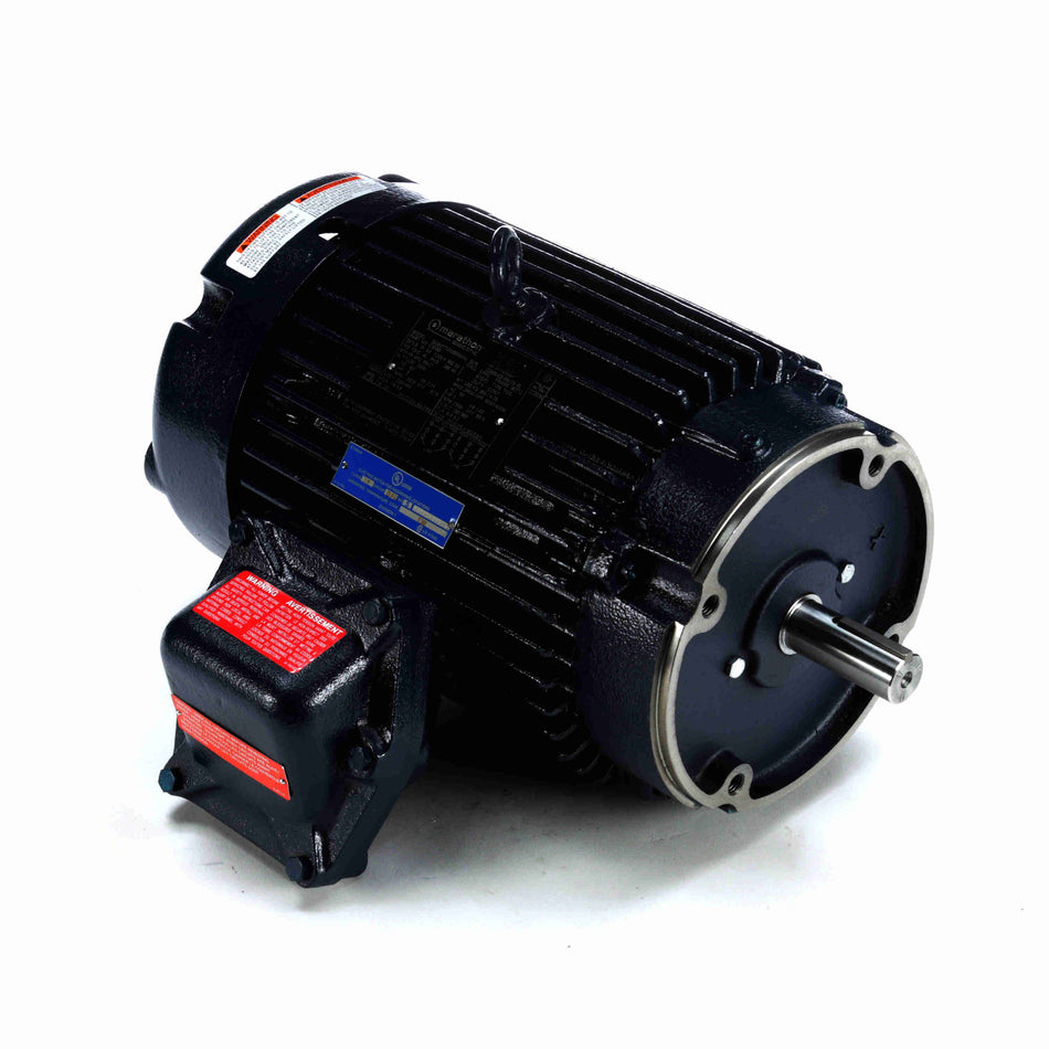 Marathon Electric Explosion Proof Motor, 3 HP, 3 Ph, 60 Hz, 230/460 V, 3600 RPM, 182TC Frame, EPFC