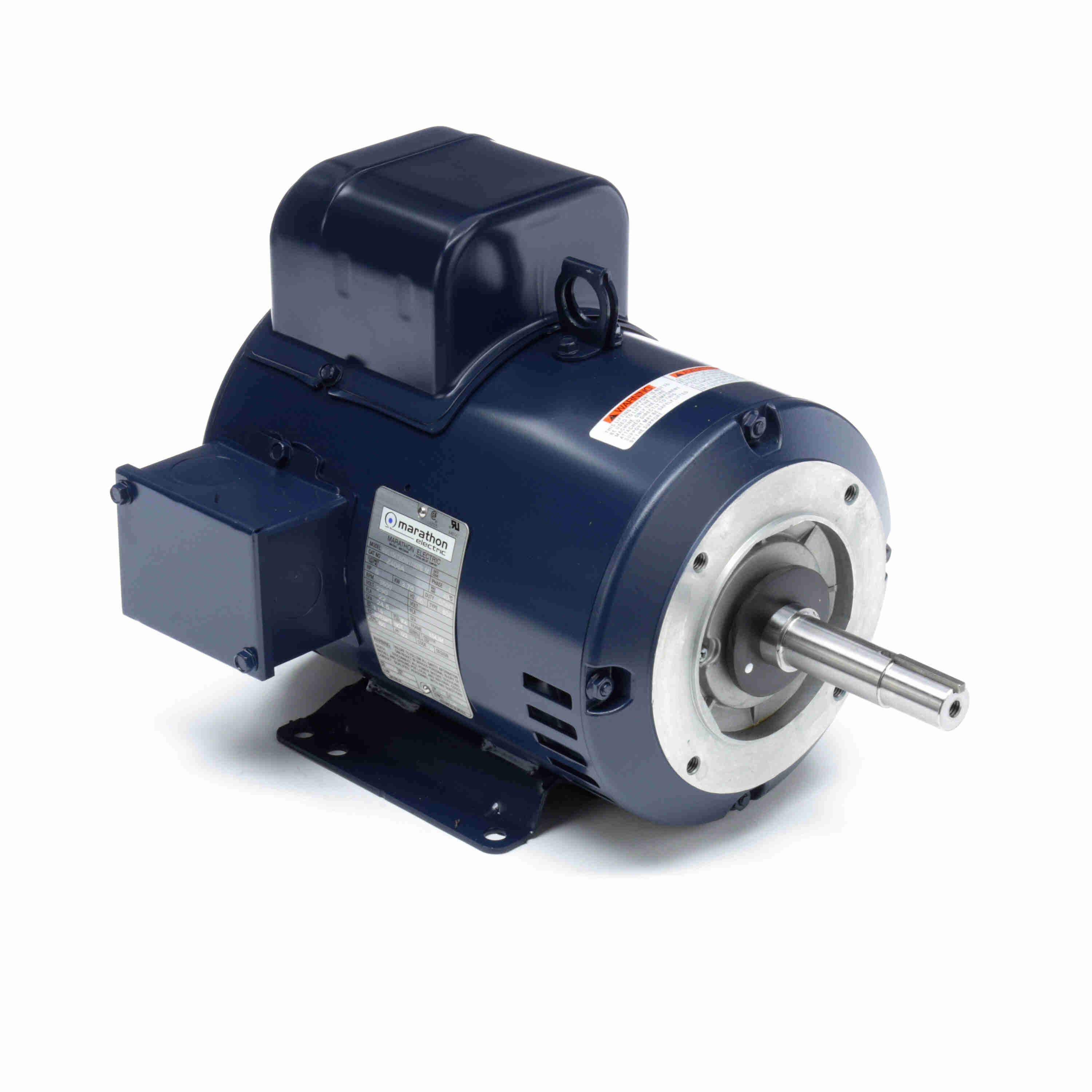 Marathon Electric Close-Coupled Pump Motor, 5 HP, 1 Ph, 60 Hz, 230 V, 3600 & 3600 RPM, 184JM Frame, DP