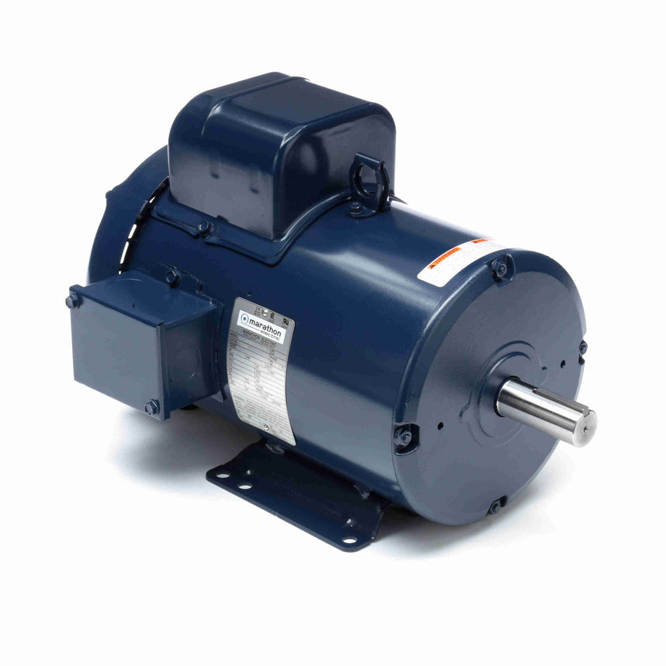 Marathon Electric General Purpose Motor, 5 HP, 1 Ph, 60 Hz, 208-230 V, 3600 RPM, 184T Frame, TEFC