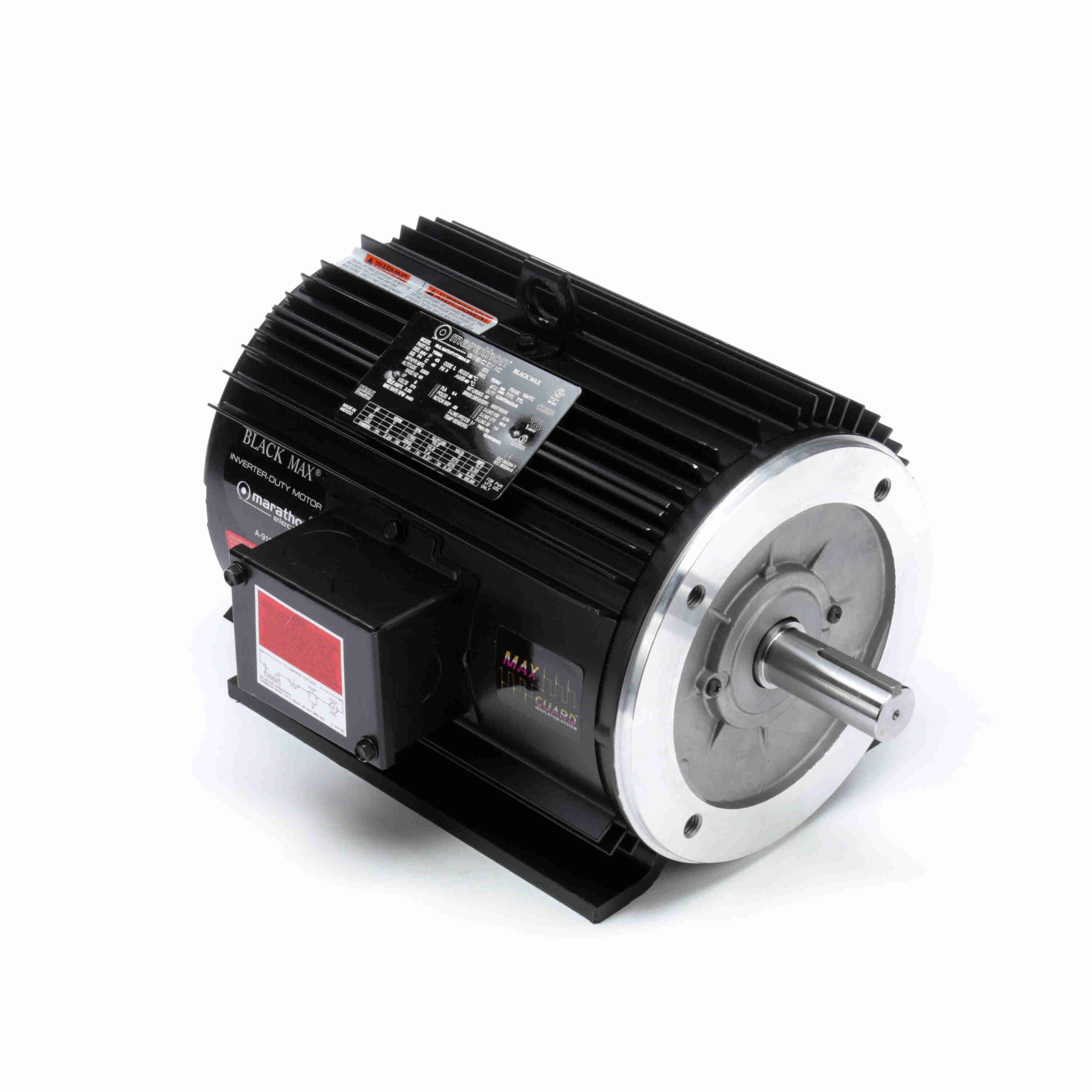 Marathon Electric Speed Ratio Motor, 5 HP, 3 Ph, 60 Hz, 575 V, 1800 RPM, 184TC Frame, TENV