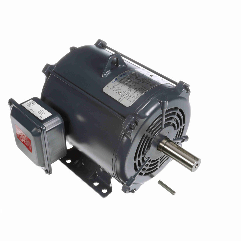 Marathon Electric General Purpose Motor, 5 & 3 HP, 3 Ph, 60 & 50 Hz, 230/460 & 190/380 V, 1800 & 1500 RPM, 184T Frame, DP