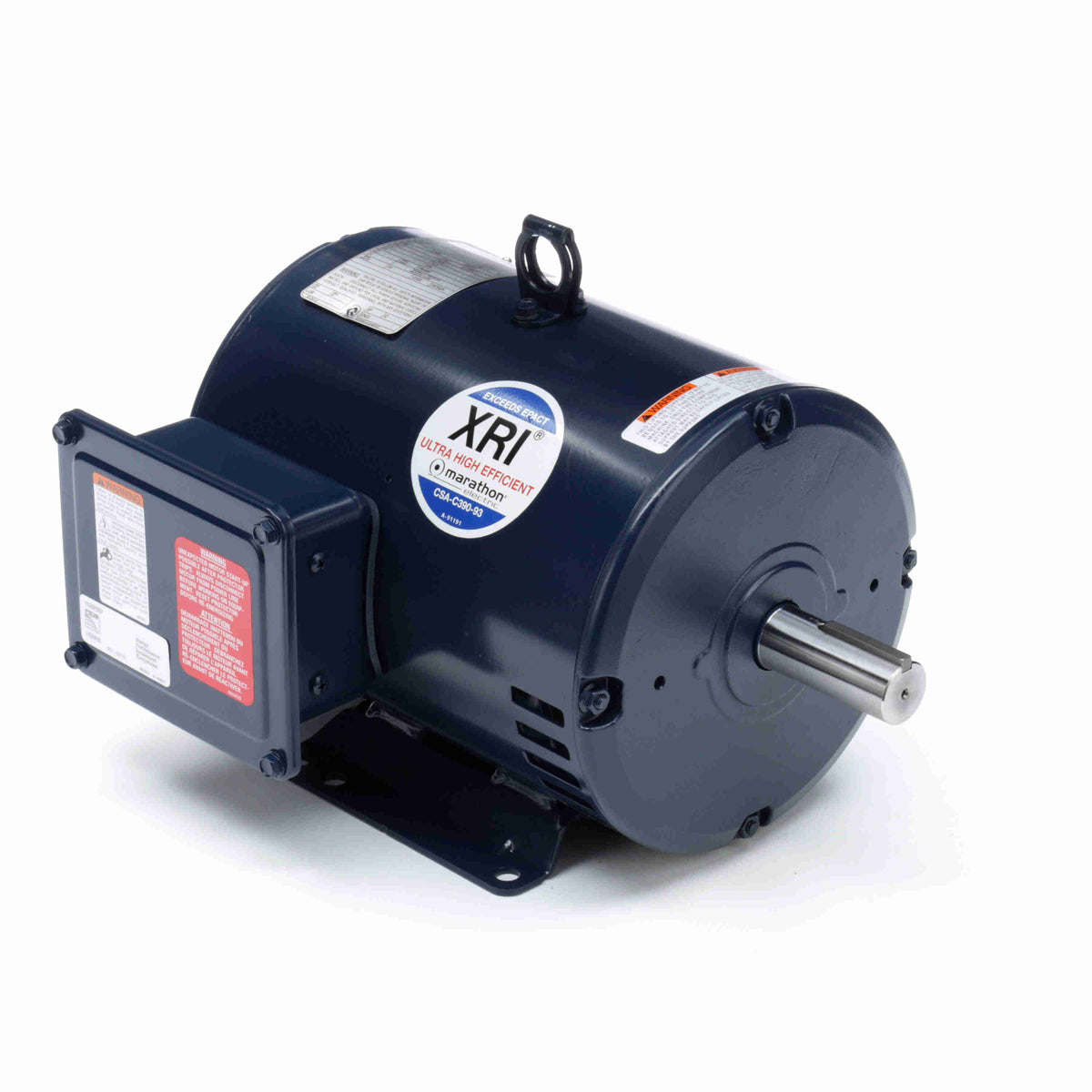 Marathon Electric General Purpose Motor, 5 & 4 HP, 3 Ph, 60 & 50 Hz, 230/460 & 190/380 V, 1800 & 1500 RPM, 184T Frame, DP