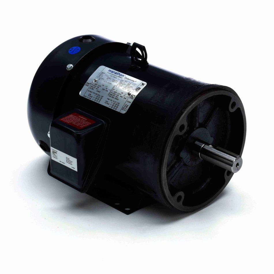 Marathon Electric Crop Dryer Motor, 7.50 HP, 1 Ph, 60 Hz, 230 V, 1800 & 1800 RPM, 215T Frame, TEFC