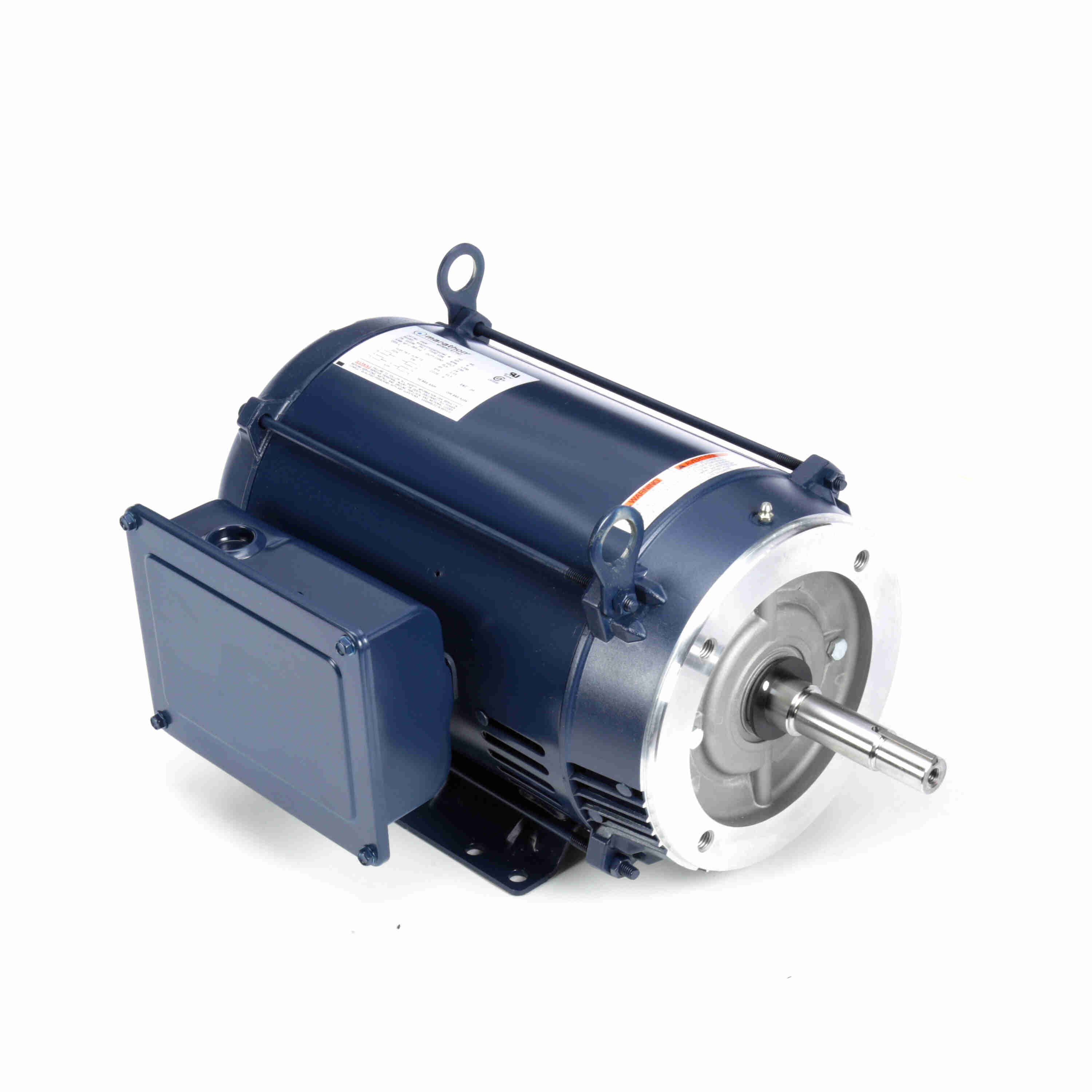 Marathon Electric Close-Coupled Pump Motor, 5 HP, 1 Ph, 60 Hz, 230 V, 1800 RPM, 213JM Frame, DP
