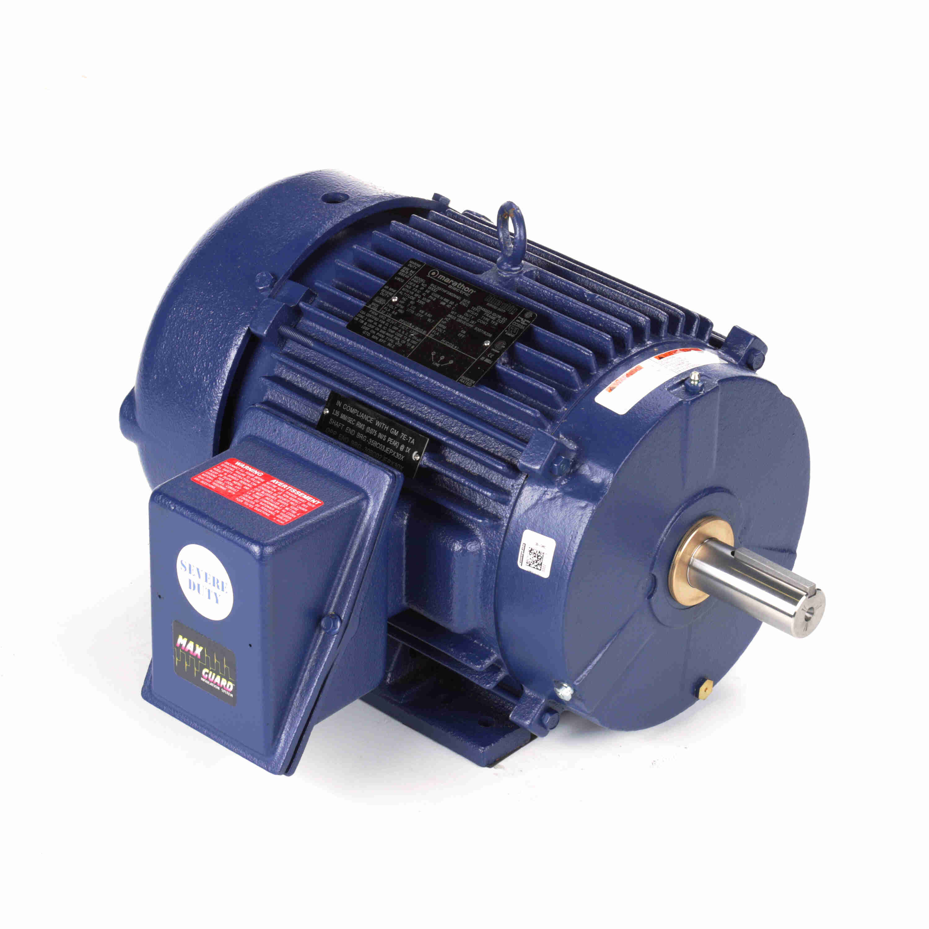Marathon Electric Severe Duty Motor, 7.50 HP, 3 Ph, 60 Hz, 460 V, 3600 RPM, 213T Frame, TENV