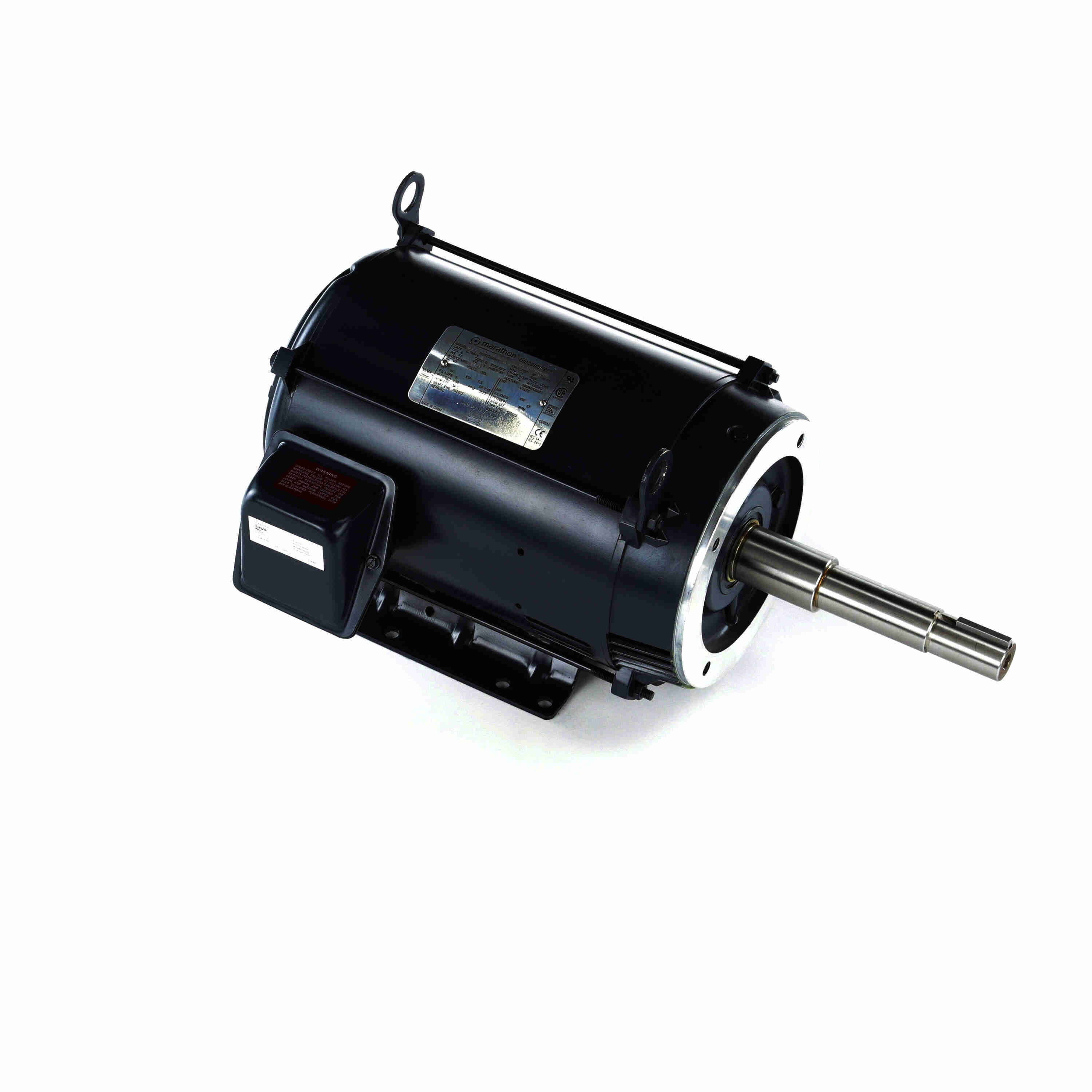 Marathon Electric Close-Coupled Pump Motor, 10 HP, 3 Ph, 60 Hz, 575 V, 3600 RPM, 213JP Frame, DP