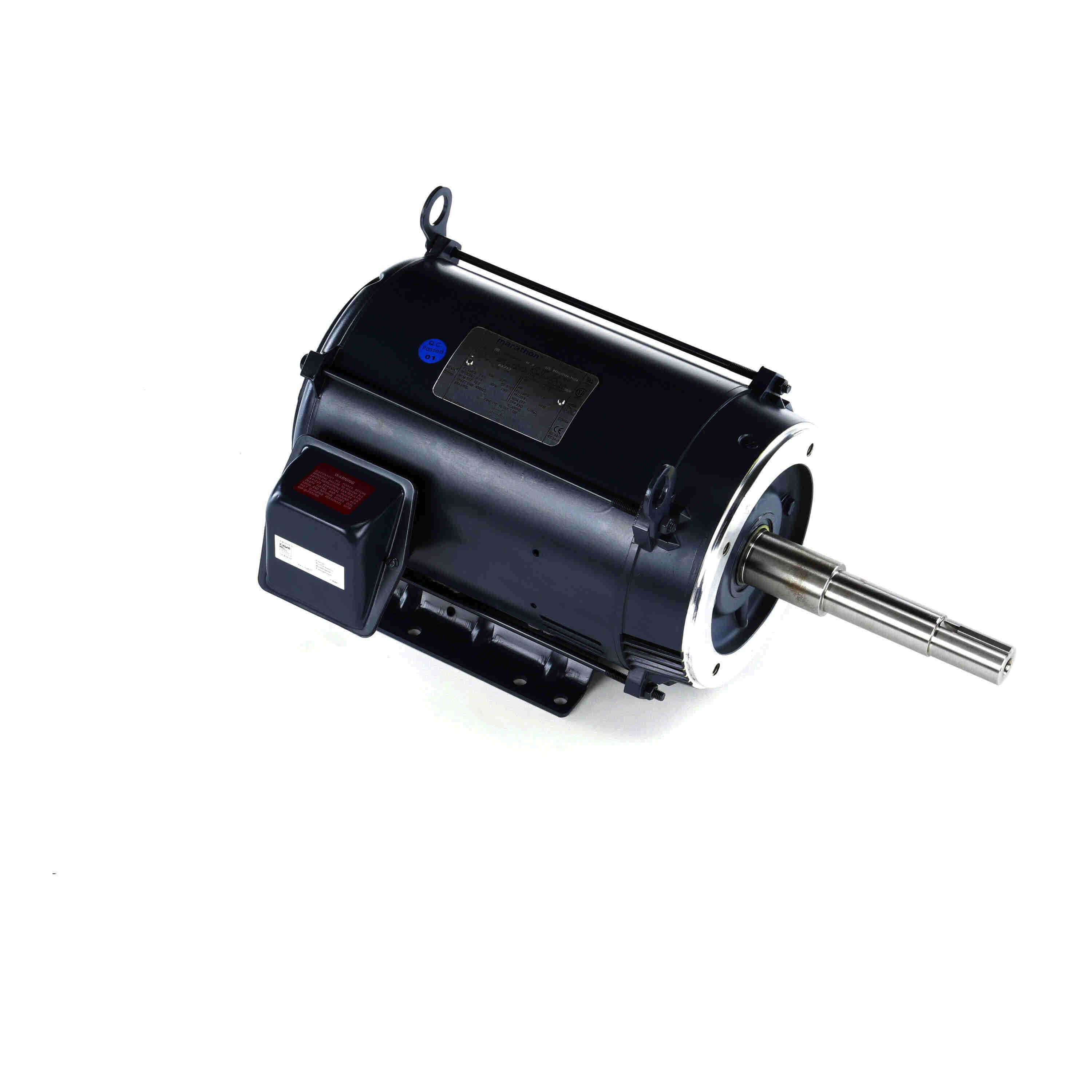 Marathon Electric Close-Coupled Pump Motor, 3 HP, 3 Ph, 60 Hz, 575 V, 1200 RPM, 213JP Frame, DP