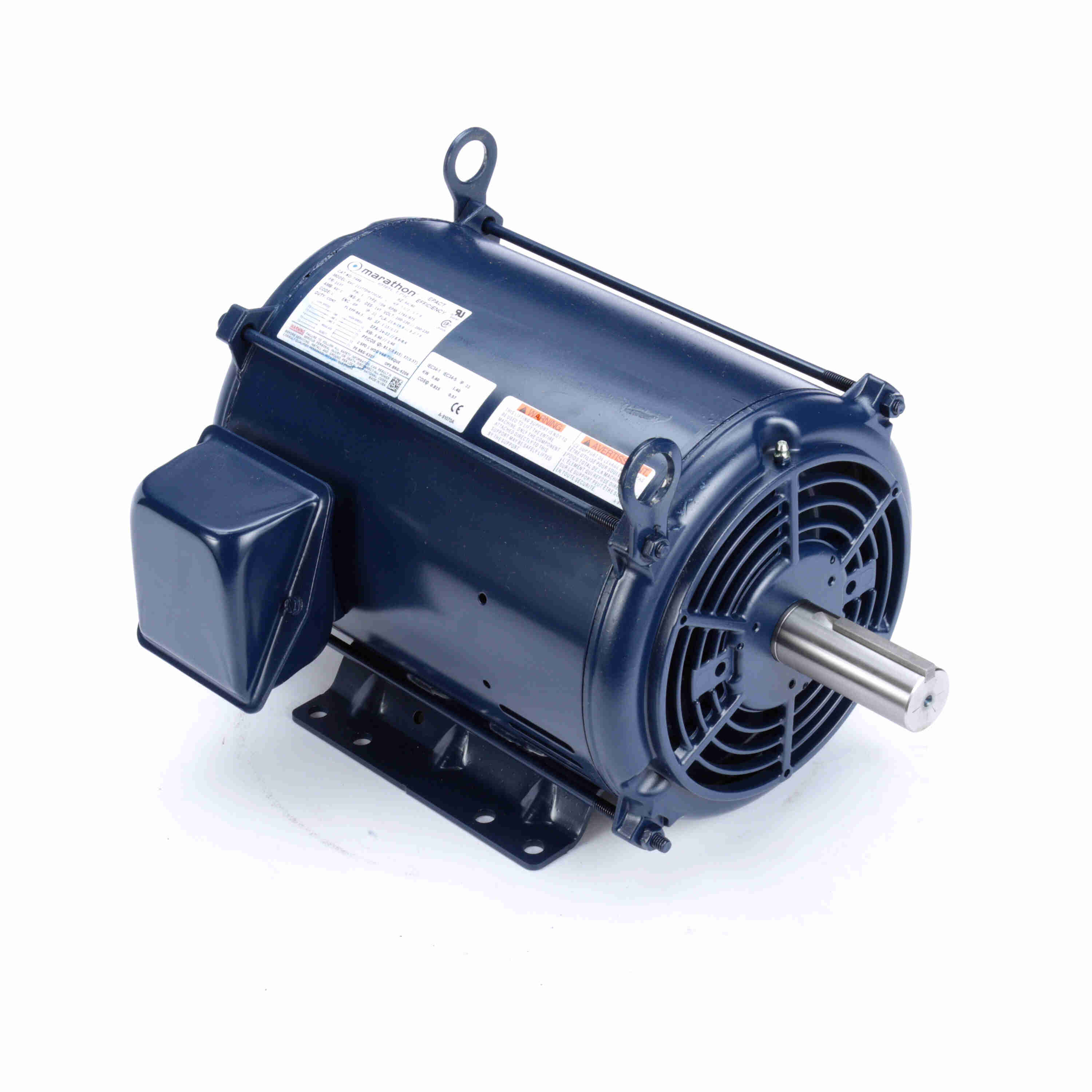 Marathon Electric Multispeed Motor, 7.50 & 1.88 HP, 3 Ph, 60 & 60 Hz, 200-230 & 200-230 V, 1800 & 1800 RPM, 213T Frame, DP