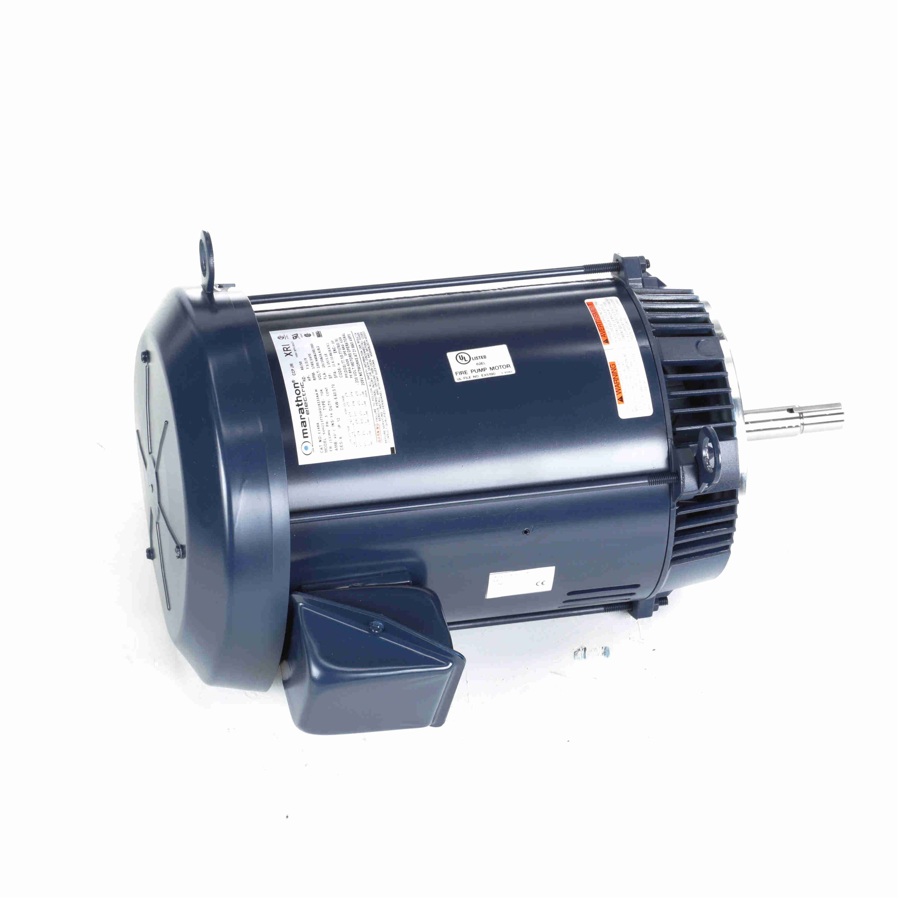 Marathon Electric Close-Coupled Pump Motor, 7.50 & 5 HP, 3 Ph, 60 & 50 Hz, 230/460 & 190/380 V, 1800 & 1500 RPM, 213JMV Frame, DP
