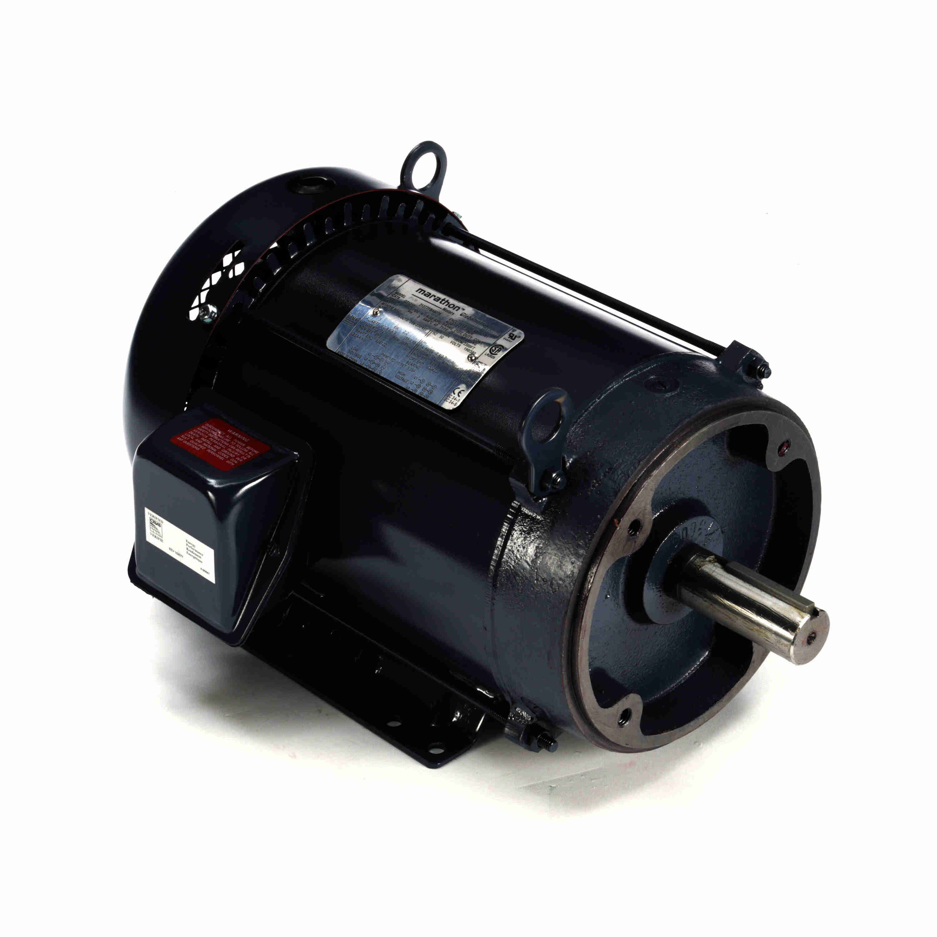 Marathon Electric Fire Pump Motor, 25 & 20 HP, 3 Ph, 60 & 50 Hz, 230/460 & 190/380 V, 3600 & 3000 RPM, 284TS Frame, TEFC