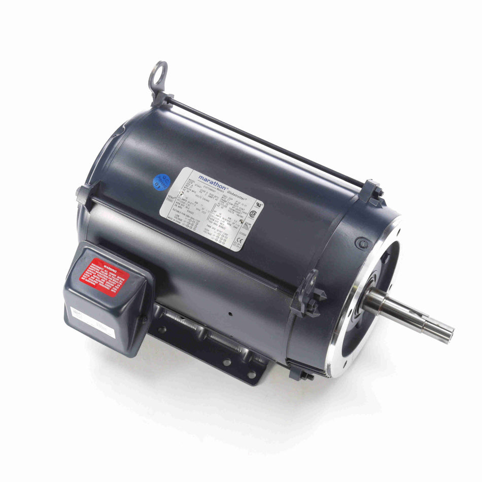 Marathon Electric Close-Coupled Pump Motor, 15 & 10 HP, 3 Ph, 60 & 50 Hz, 230/460 & 190/380 V, 3600 & 3000 RPM, 215JM Frame, DP