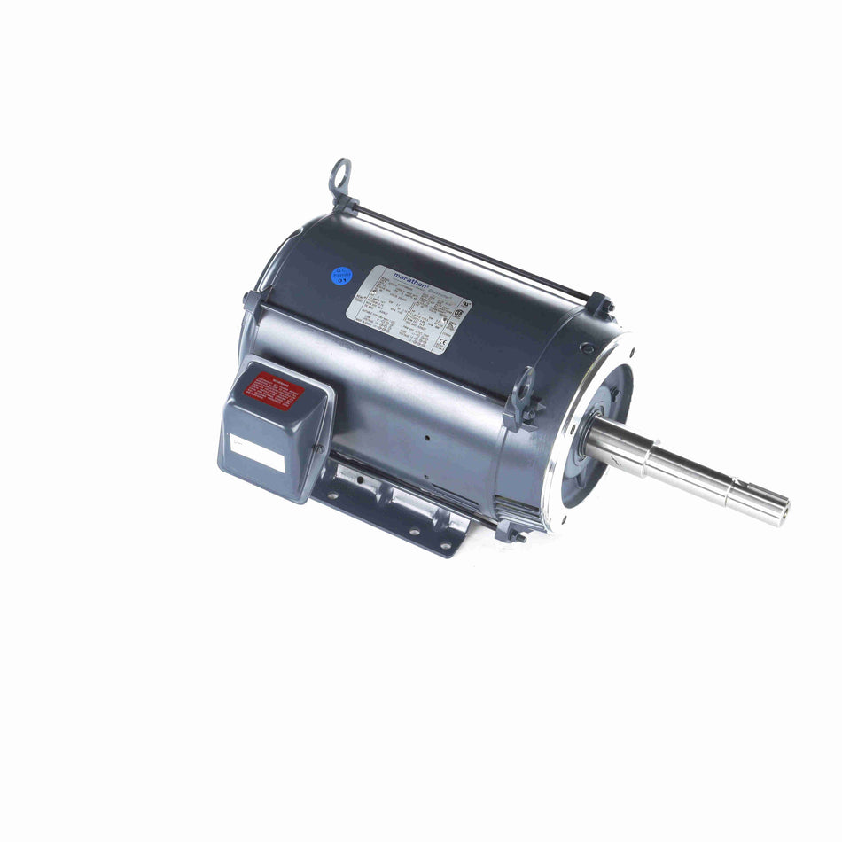 Marathon Electric Close-Coupled Pump Motor, 5 & 3 HP, 3 Ph, 60 & 50 Hz, 230/460 & 190/380 V, 1200 & 1000 RPM, 215JP Frame, DP