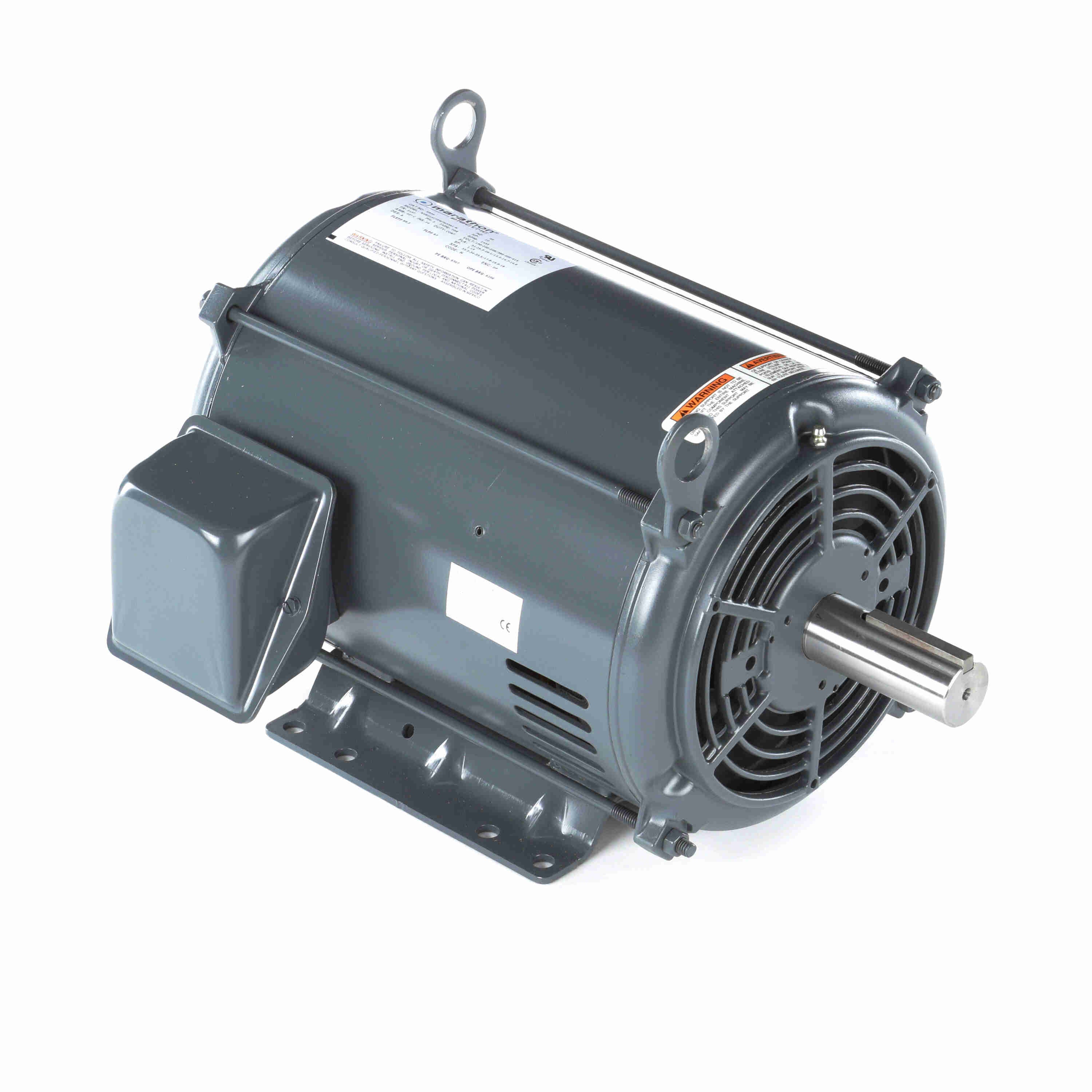 Marathon Electric 50 Hz Motor, 10 HP, 3 Ph, 50 Hz, 190-200-208/380-400-415 V, 1500 RPM, 215T Frame, DP