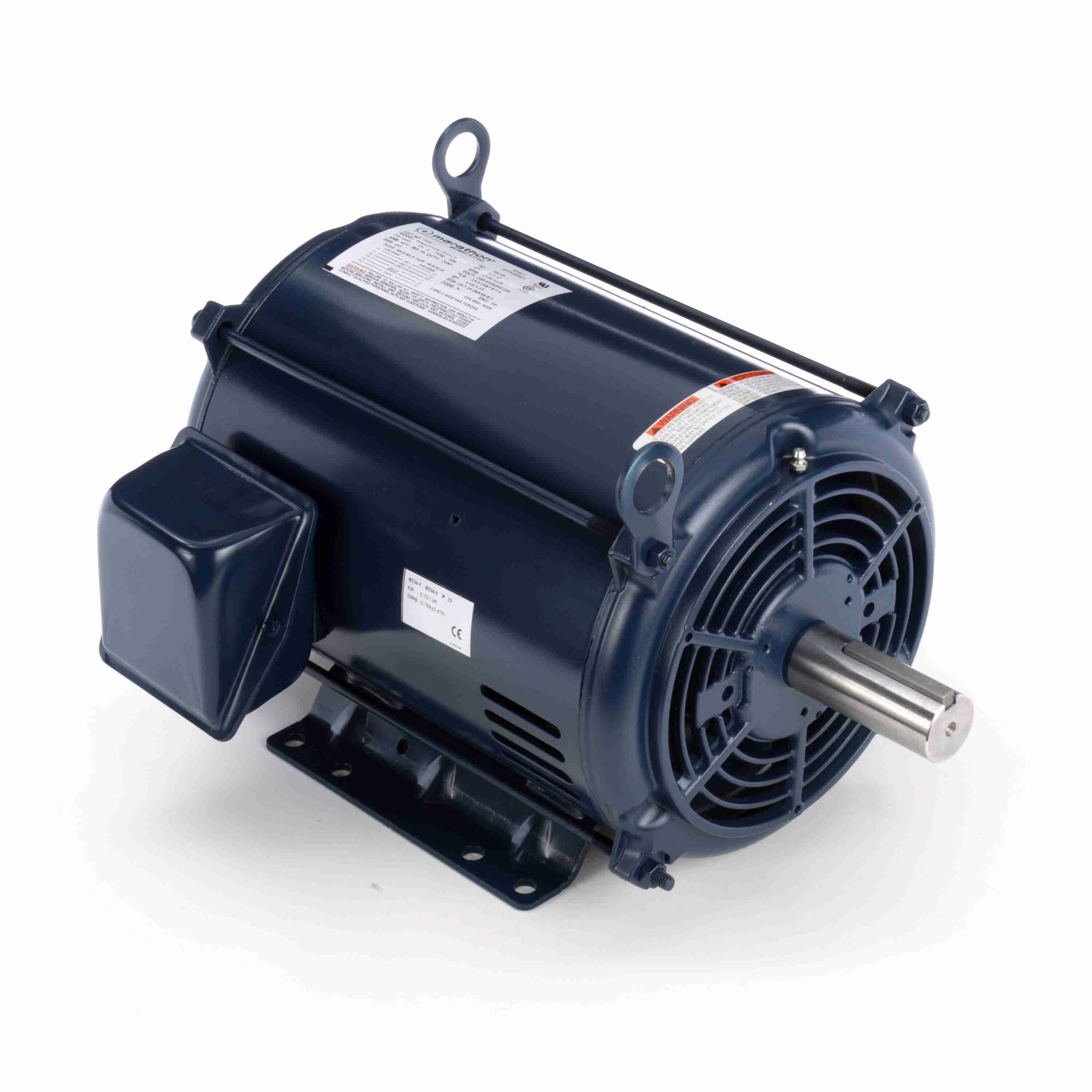 Marathon Electric Other Purpose Motor, 5 & 2.22 HP, 3 Ph, 60 & 60 Hz, 200-230 & 200-230 V, 1800 & 1800 RPM, 215T Frame, DP