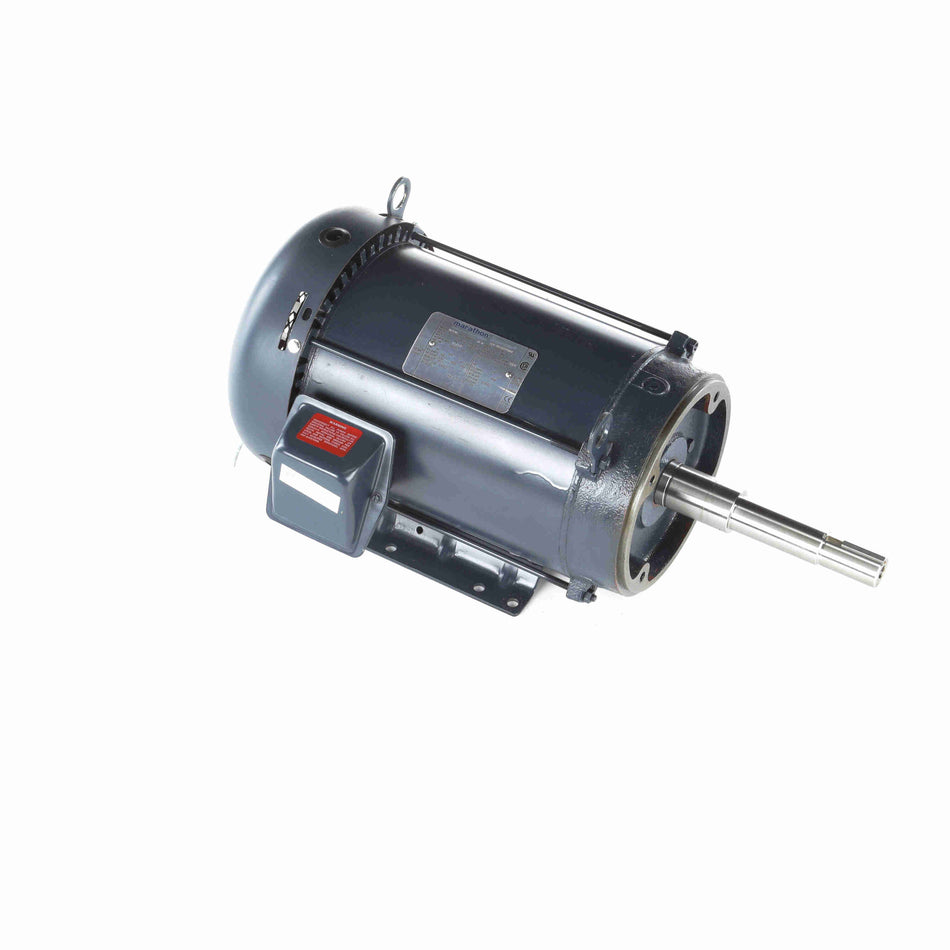 Marathon Electric Close-Coupled Pump Motor, 10 HP, 3 Ph, 60 Hz, 575 V, 1800 & 1800 RPM, 215JP Frame, TEFC