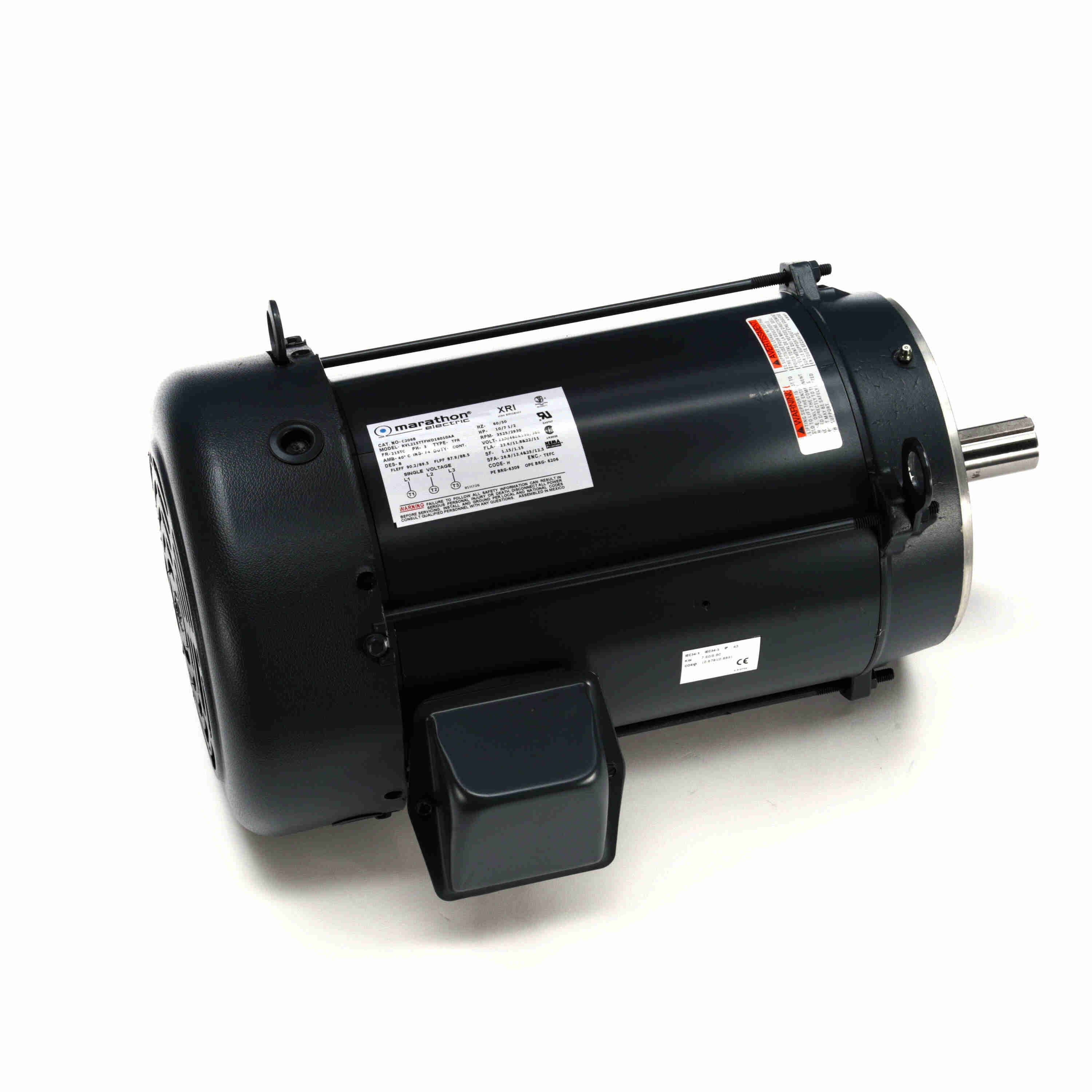 Marathon Electric General Purpose Motor, 40 & 30 HP, 3 Ph, 60 & 50 Hz, 230/460 & 190/380 V, 1800 & 1500 RPM, 324TS Frame, DP