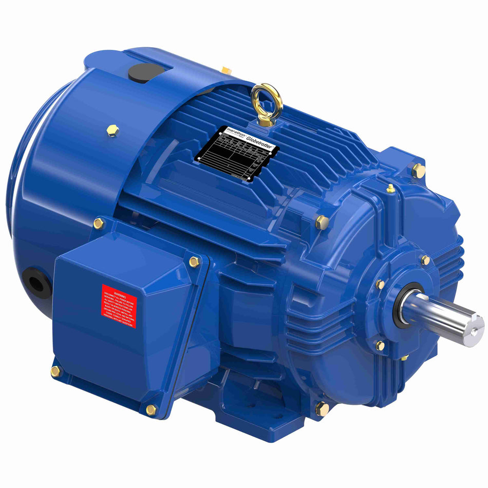 Marathon Electric Severe Duty Motor, 10 HP, 3 Ph, 60 Hz, 460 V, 1200 RPM, 256T Frame, TEFC