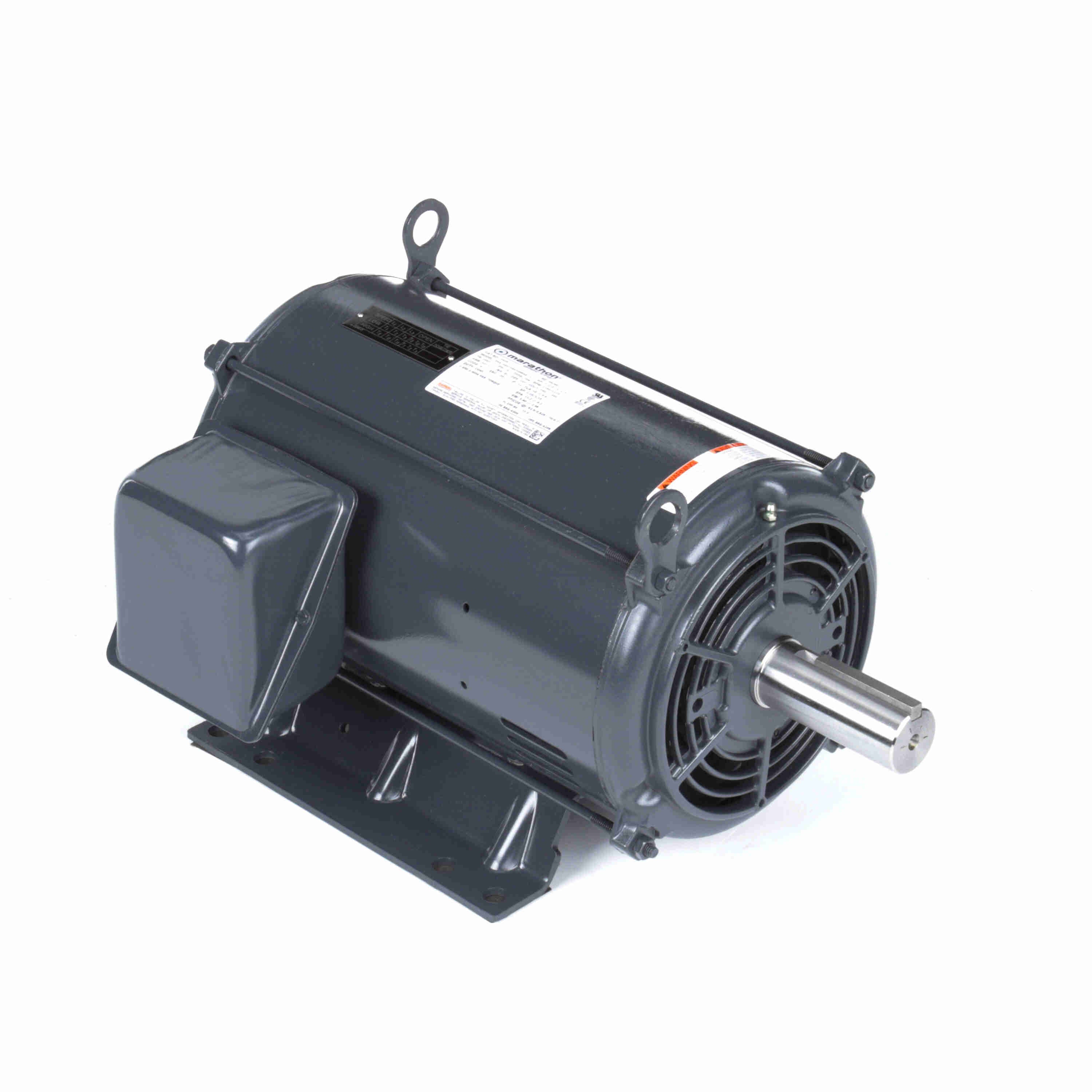 Marathon Electric Multispeed Motor, 7.50 & 3.33 HP, 3 Ph, 60 & 60 Hz, 460 & 460 V, 1800 & 1800 RPM, 254T Frame, DP