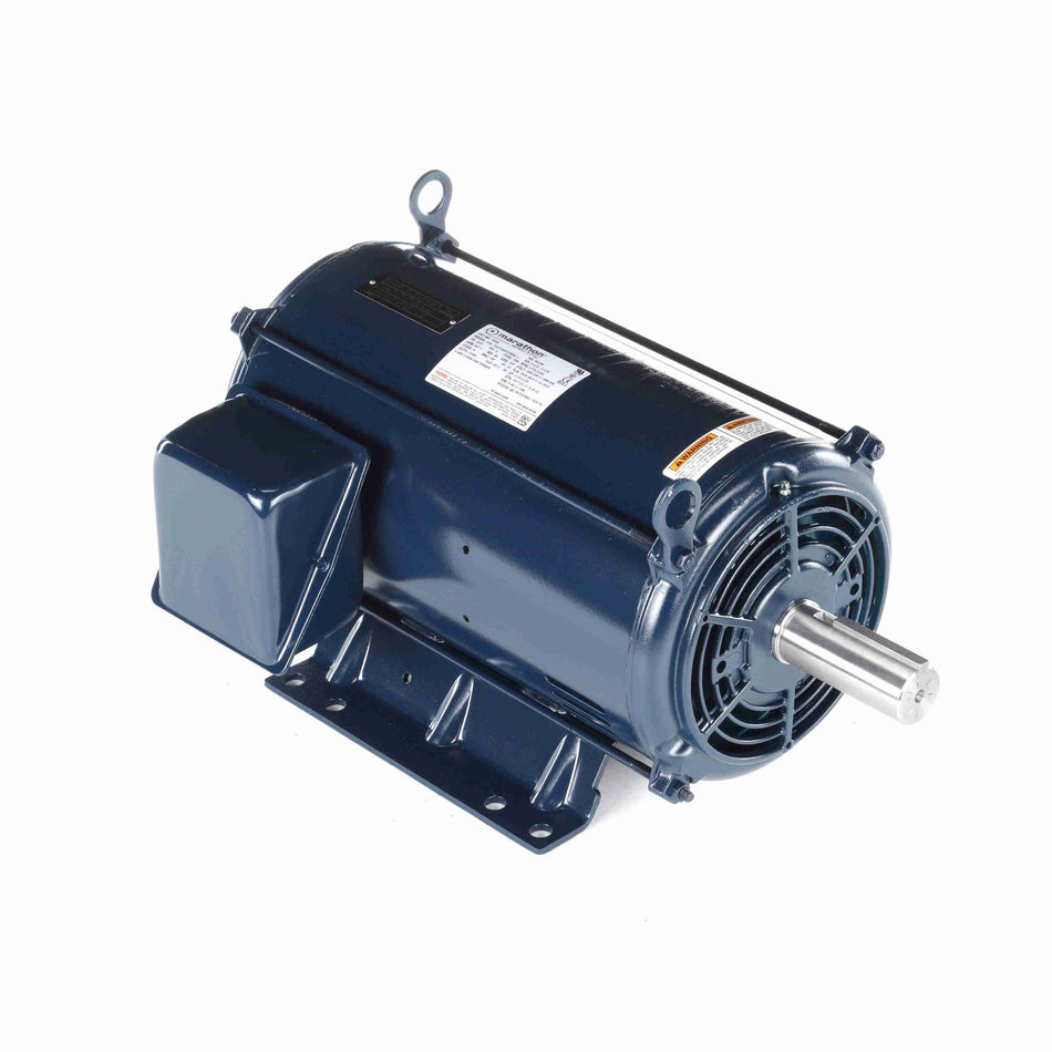 Marathon Electric Multispeed Motor, 7.50 & 3.33 HP, 3 Ph, 60 & 60 Hz, 200-230 & 200-230 V, 1800 & 1800 RPM, 254T Frame, DP