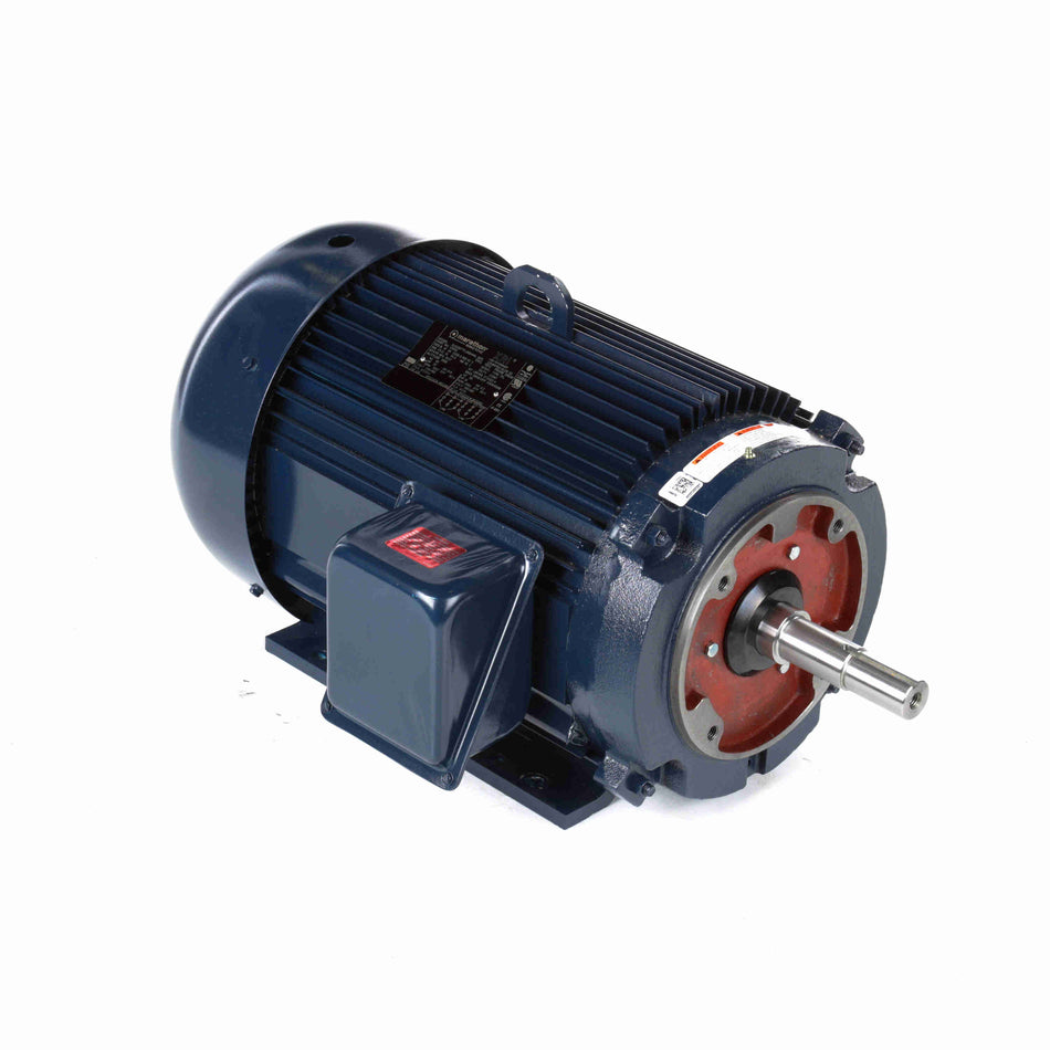 Marathon Electric Close-Coupled Pump Motor, 15 & 10 HP, 3 Ph, 60 & 50 Hz, 230/460 & 190/380 V, 1800 & 1500 RPM, 254JM Frame, TEFC